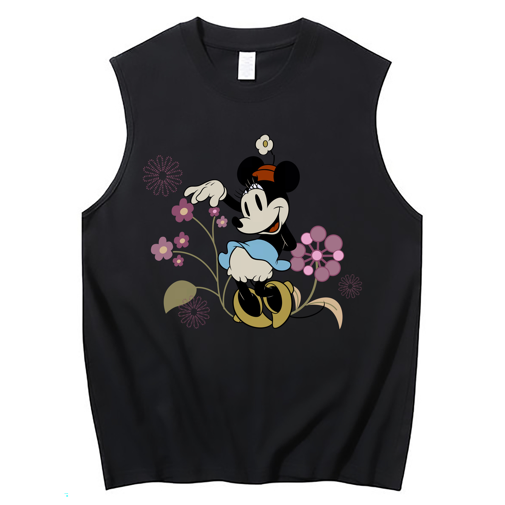 （画像用） ミッキーマウス Mickey Mouse コットン100％タンクトップ（フロントプリント）