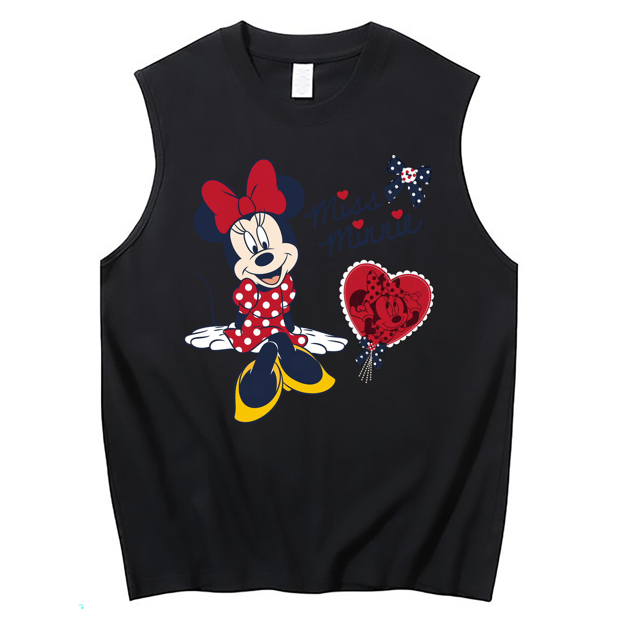 （画像用） ミッキーマウス Mickey Mouse コットン100％タンクトップ（フロントプリント）