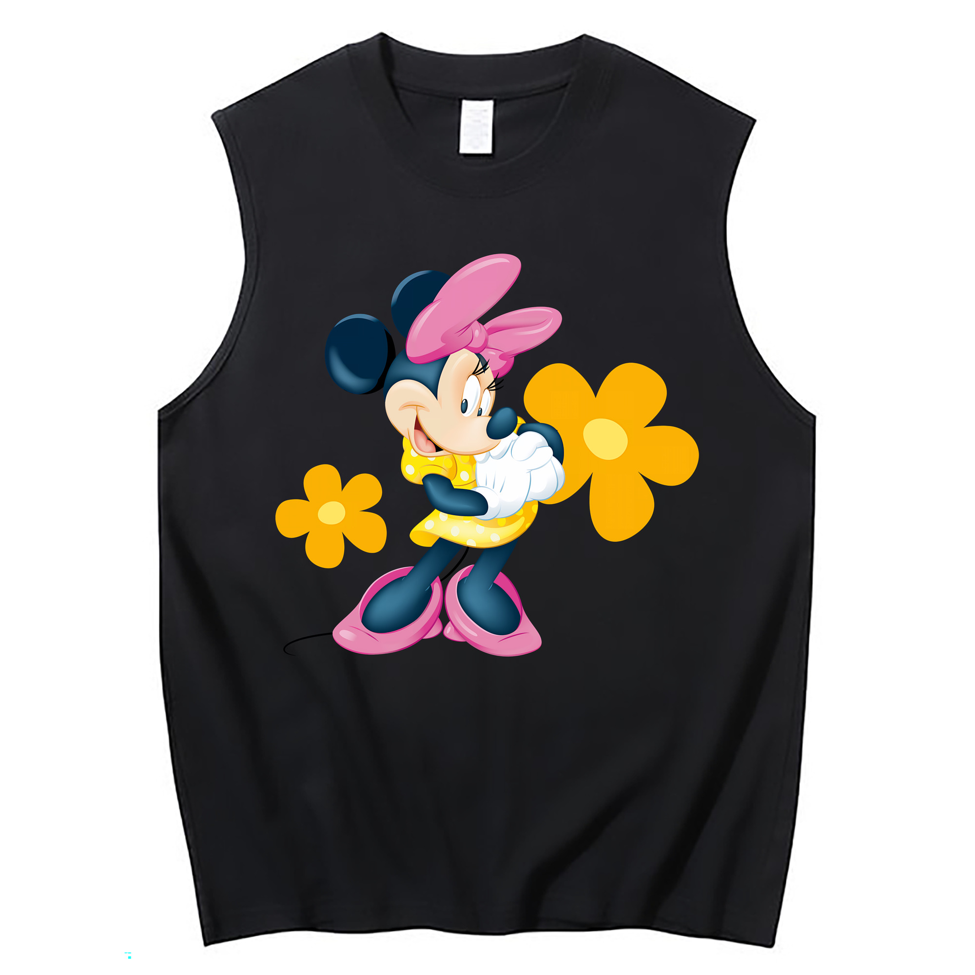 （画像用） ミッキーマウス Mickey Mouse コットン100％タンクトップ（フロントプリント）