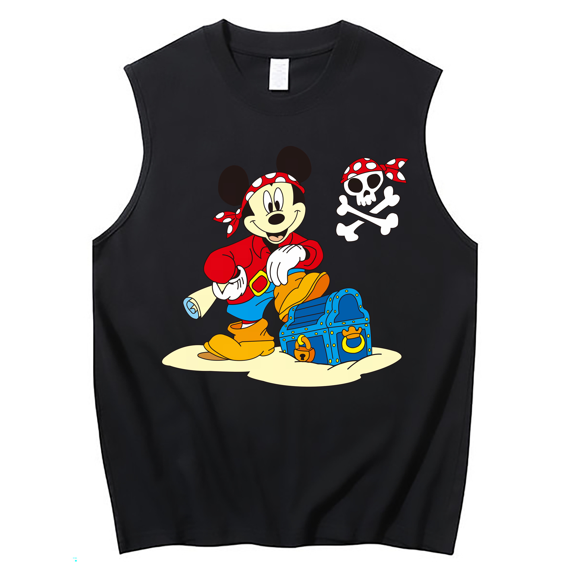 ミッキーマウス Mickey Mouse コットン100％タンクトップ（フロントプリント）