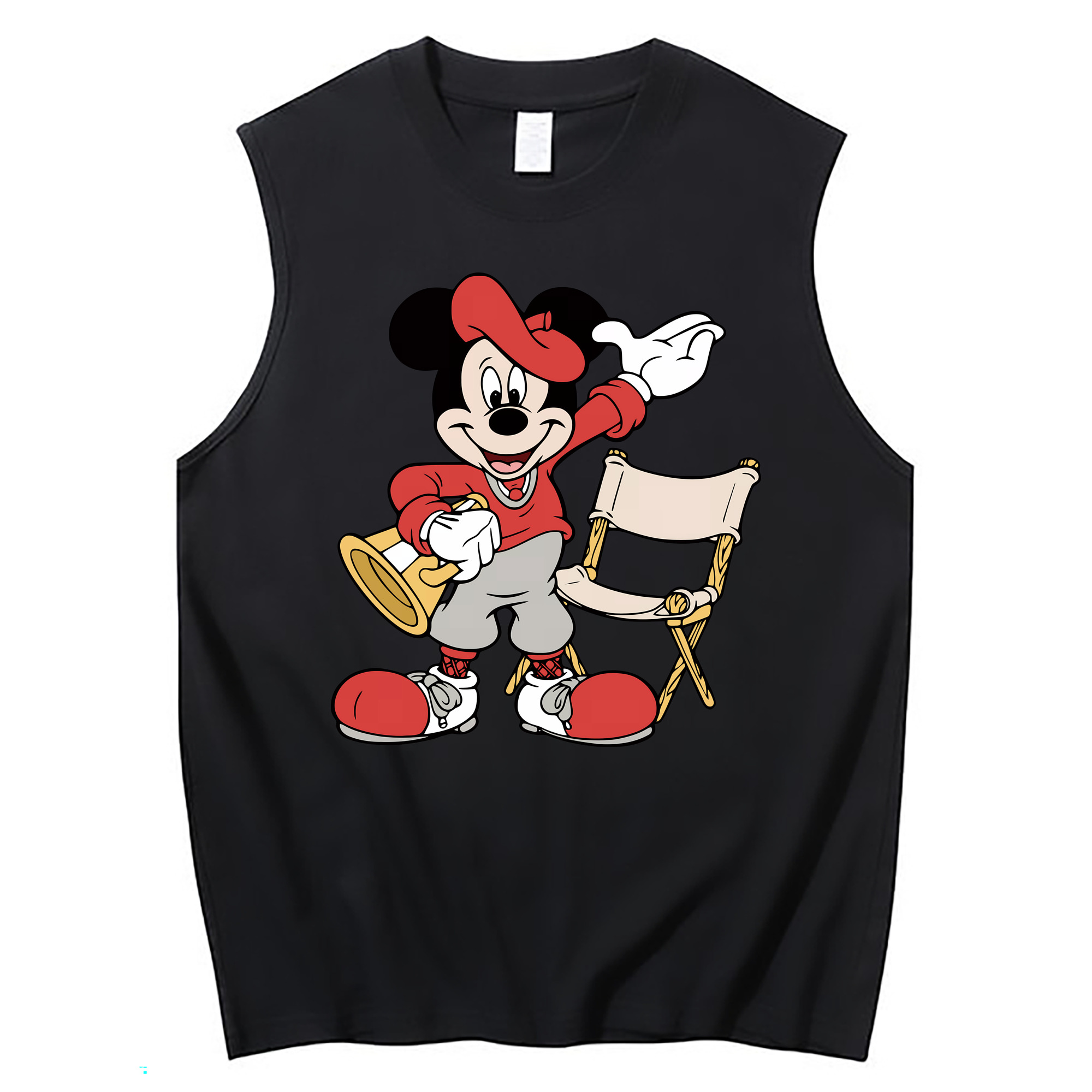 ミッキーマウス Mickey Mouse コットン100％タンクトップ（フロントプリント）