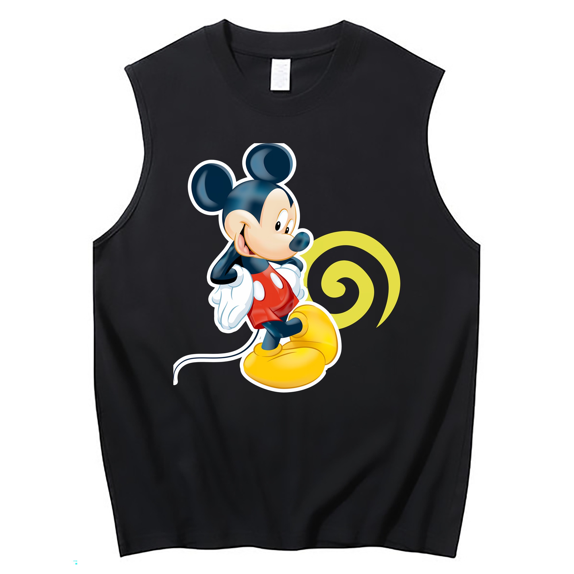 ミッキーマウス Mickey Mouse コットン100％タンクトップ（フロントプリント）