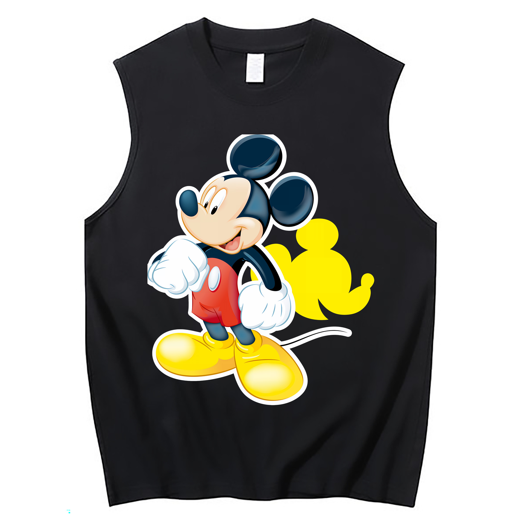 ミッキーマウス Mickey Mouse コットン100％タンクトップ（フロントプリント）