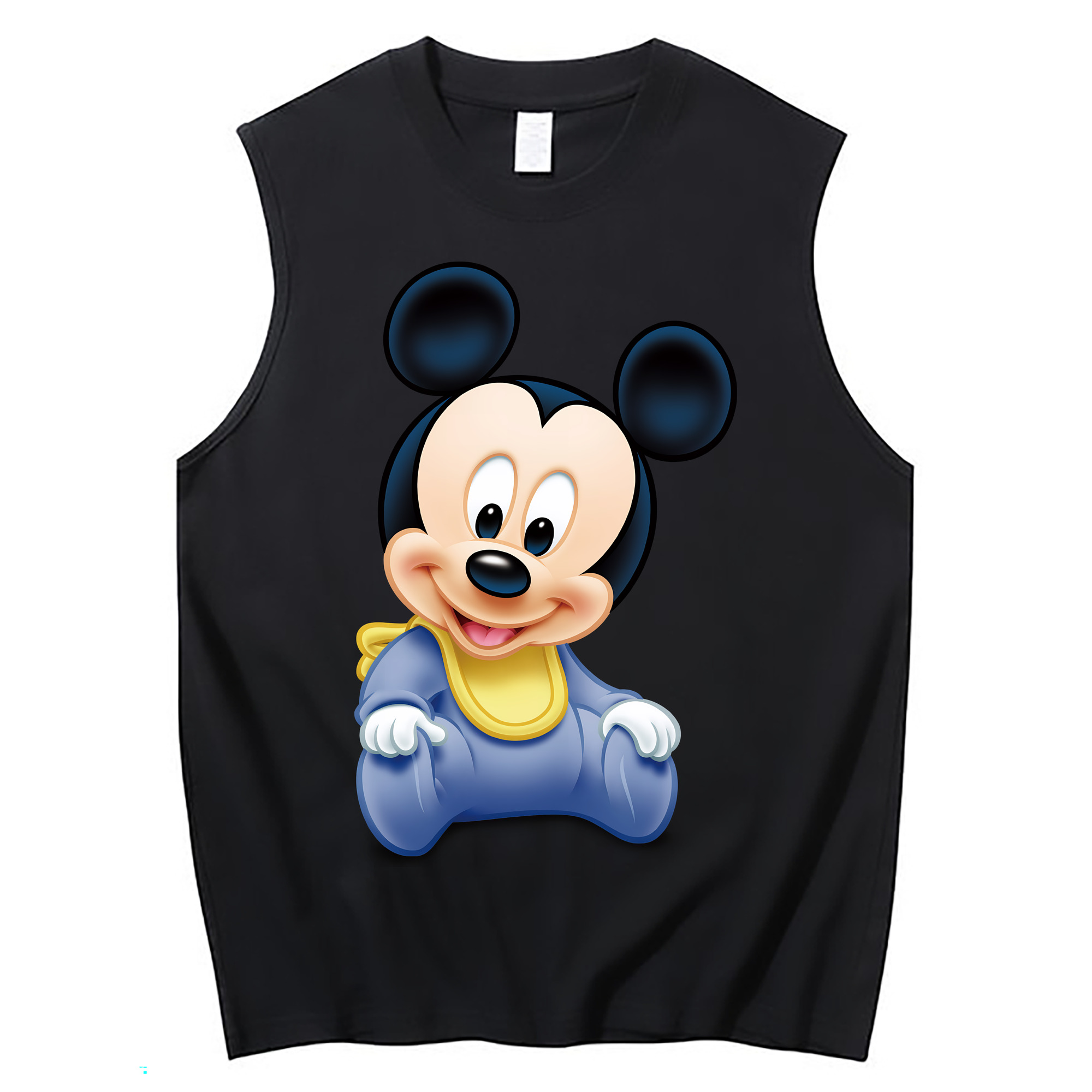 ミッキーマウス Mickey Mouse コットン100％タンクトップ（フロントプリント）