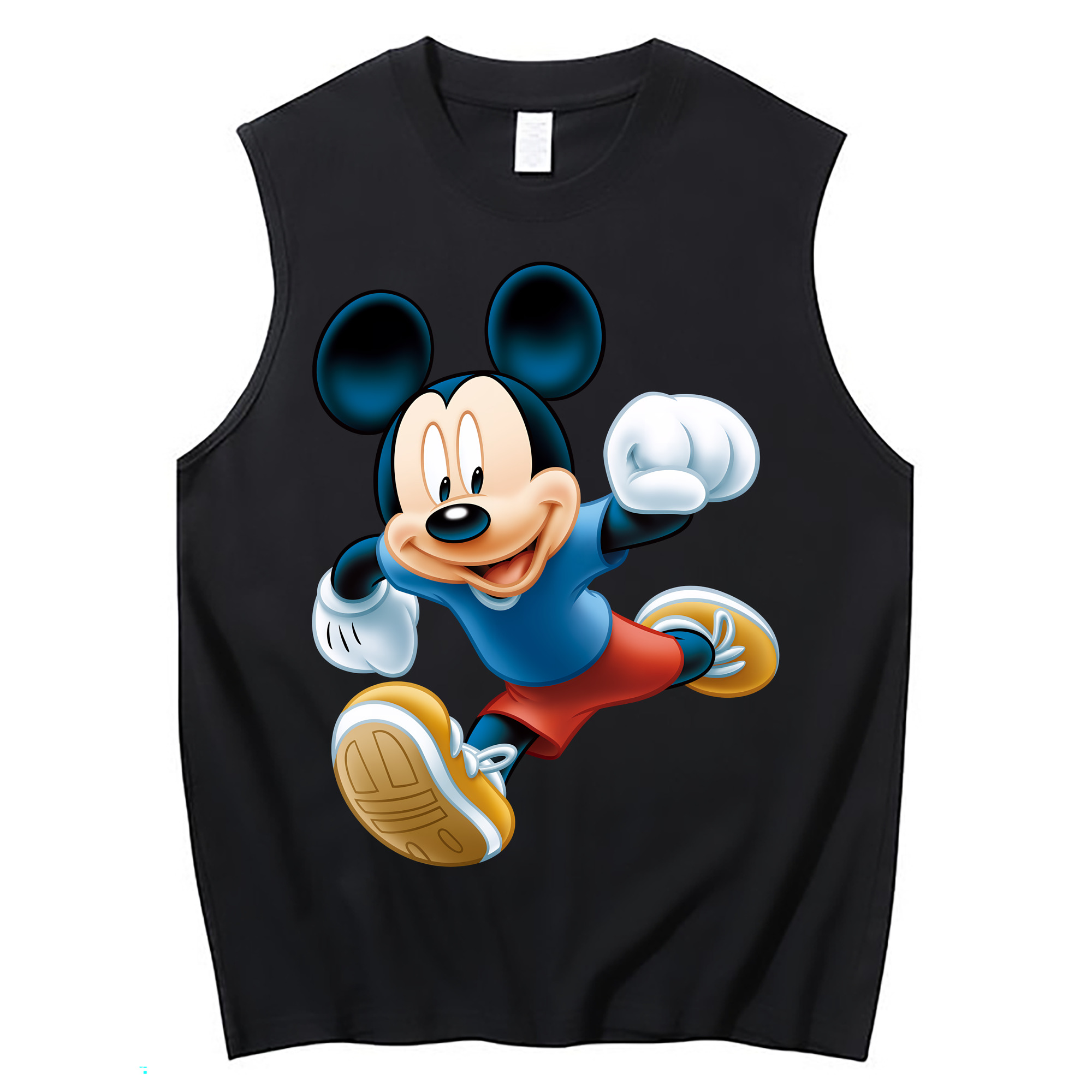 ミッキーマウス Mickey Mouse コットン100％タンクトップ（フロントプリント）
