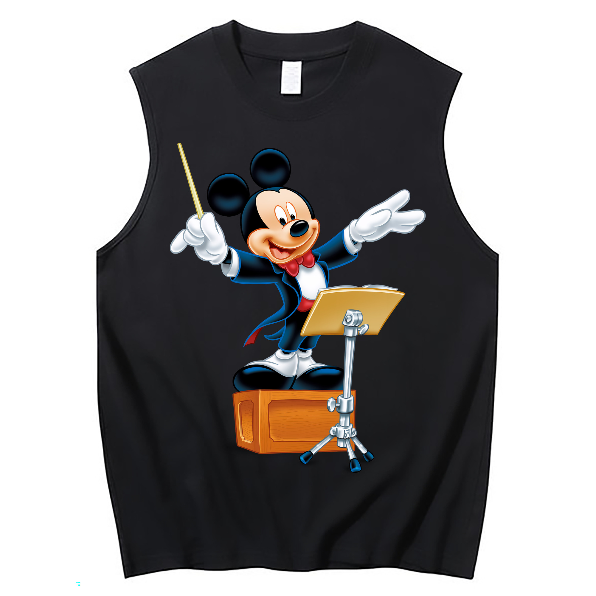 ミッキーマウス Mickey Mouse コットン100％タンクトップ（フロントプリント）