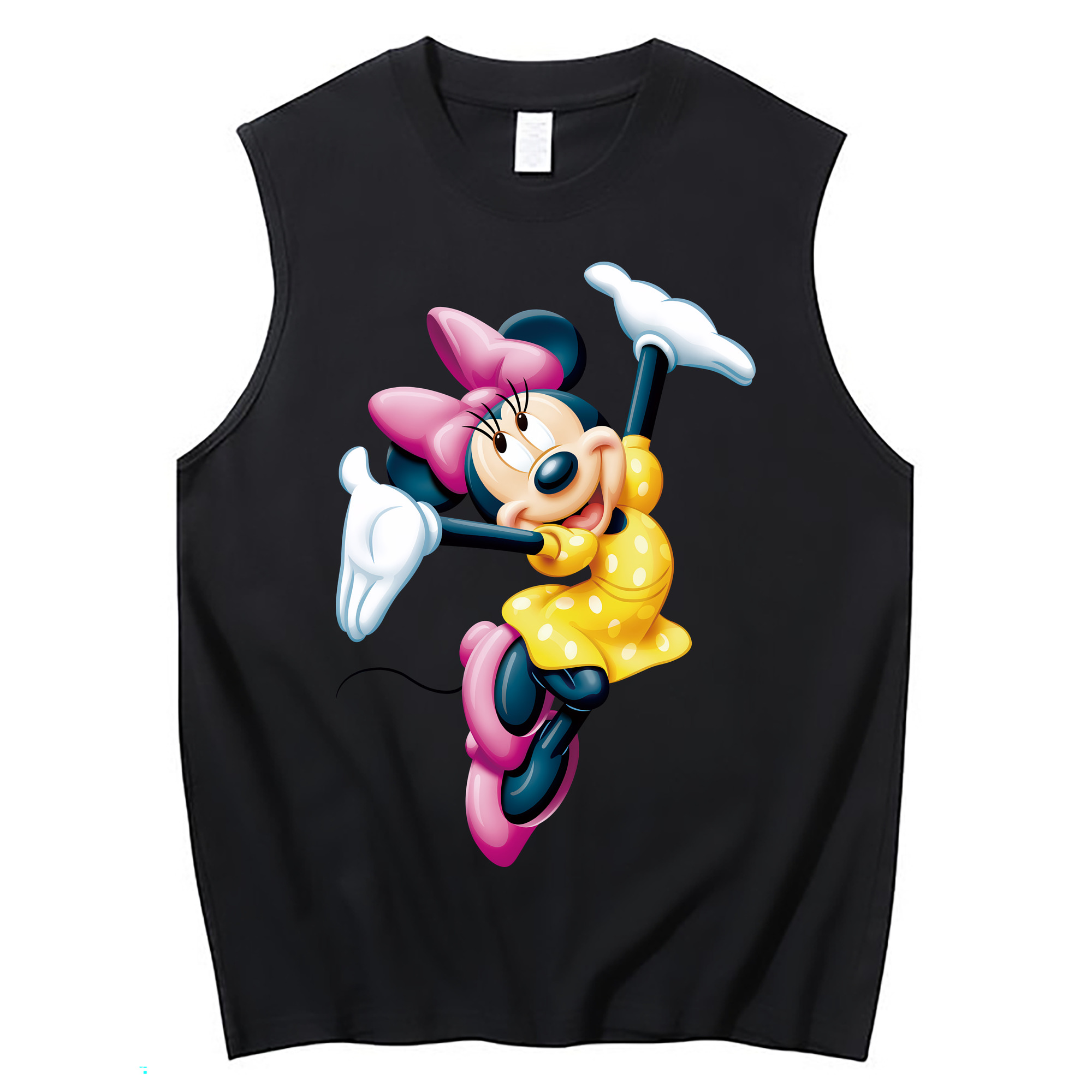 ミッキーマウス Mickey Mouse コットン100％タンクトップ（フロントプリント）
