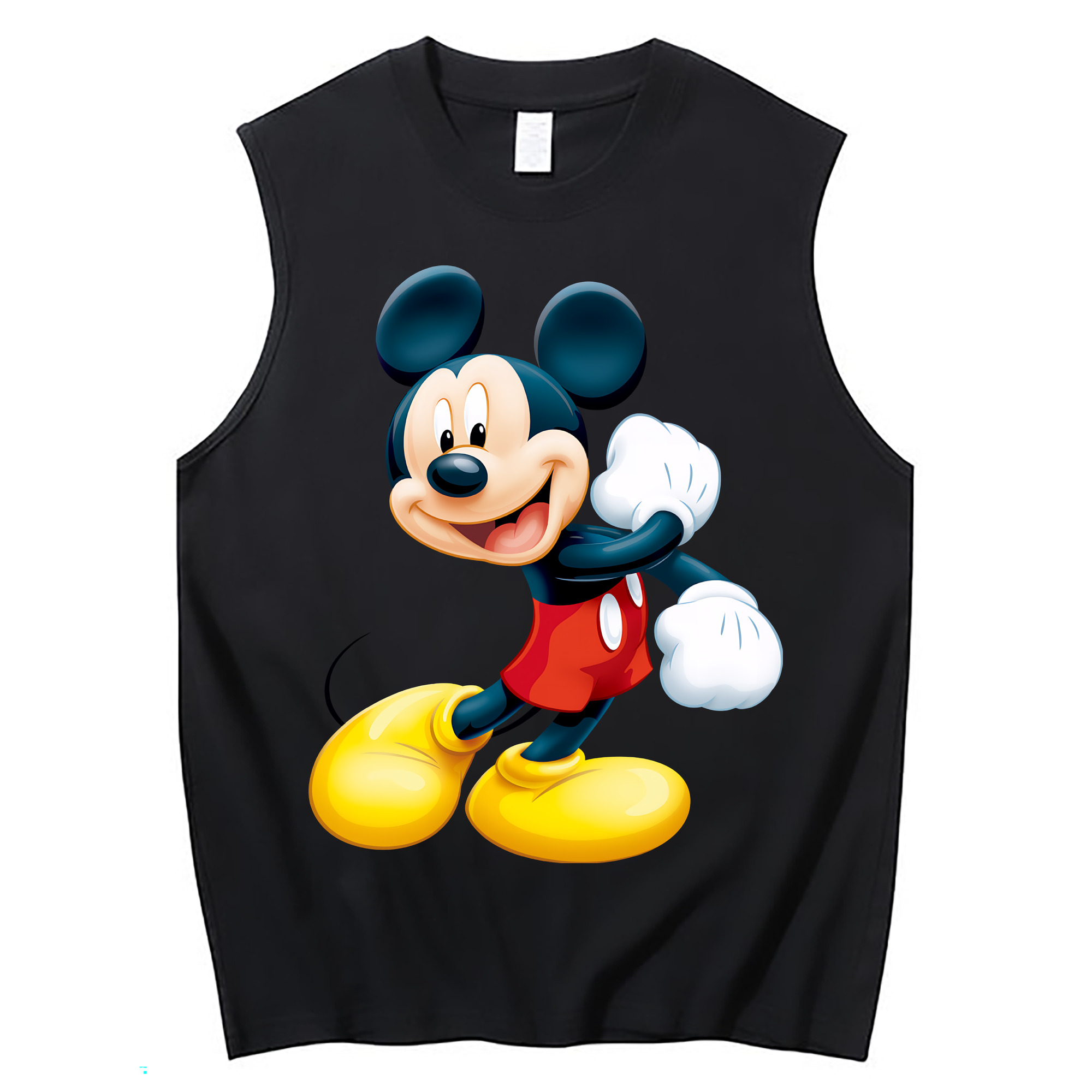（画像用） ミッキーマウス Mickey Mouse コットン100％タンクトップ（フロントプリント）