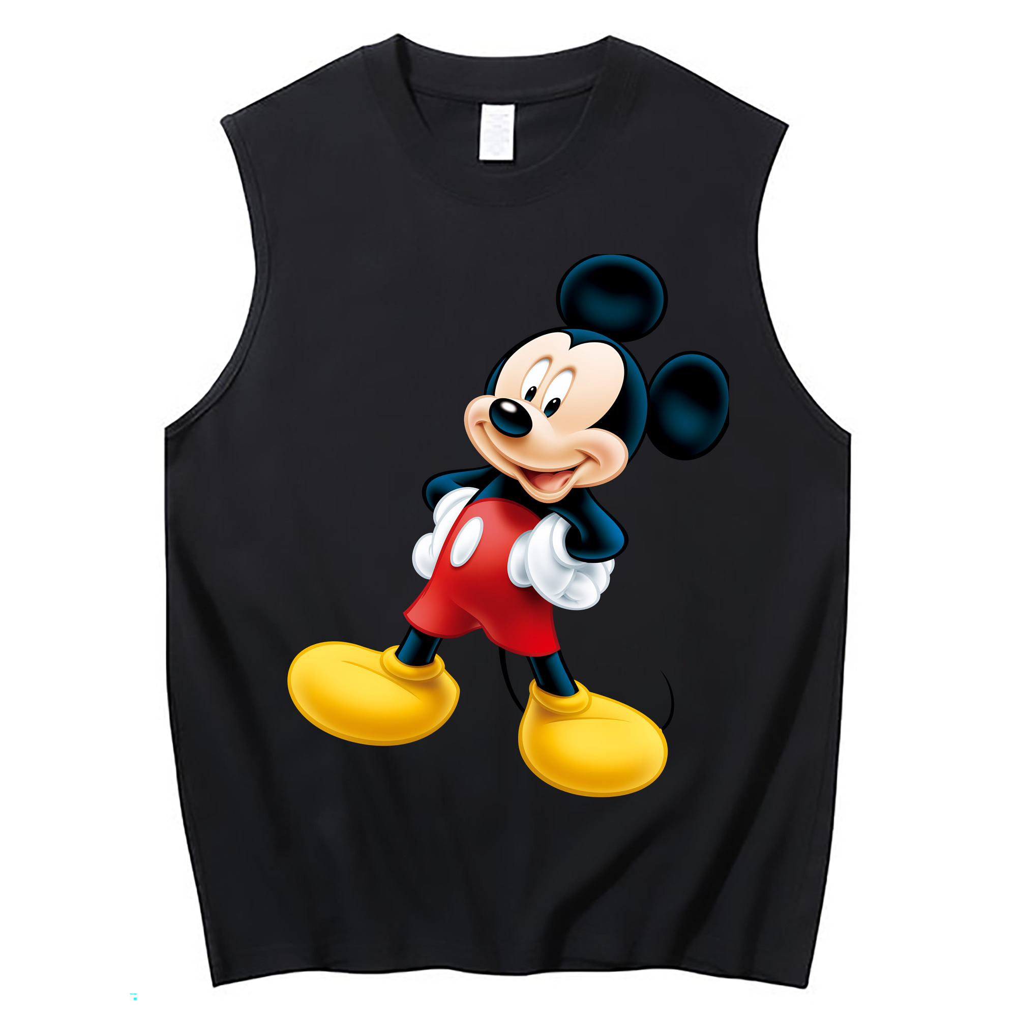 （画像用） ミッキーマウス Mickey Mouse コットン100％タンクトップ（フロントプリント）