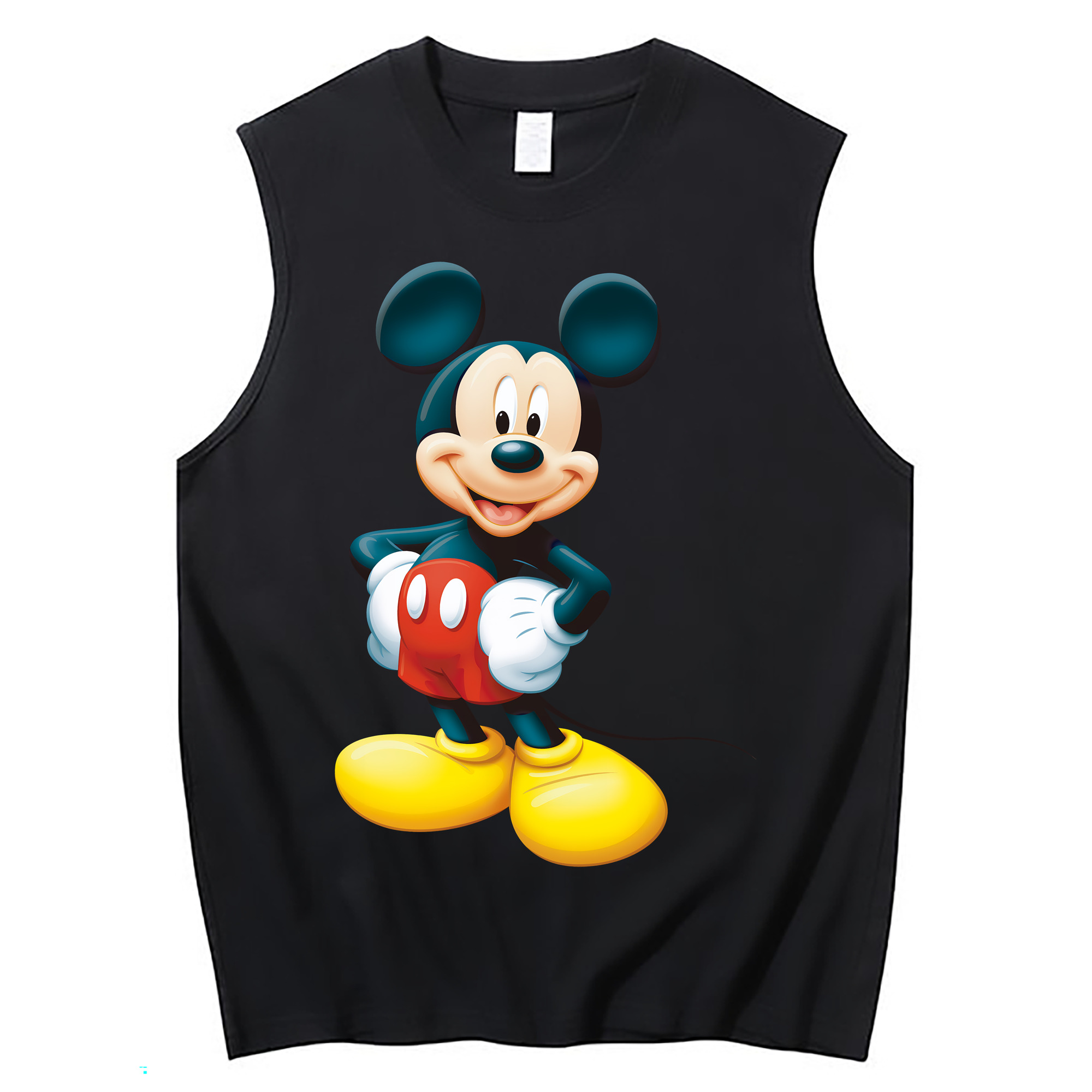 （画像用） ミッキーマウス Mickey Mouse コットン100％タンクトップ（フロントプリント）