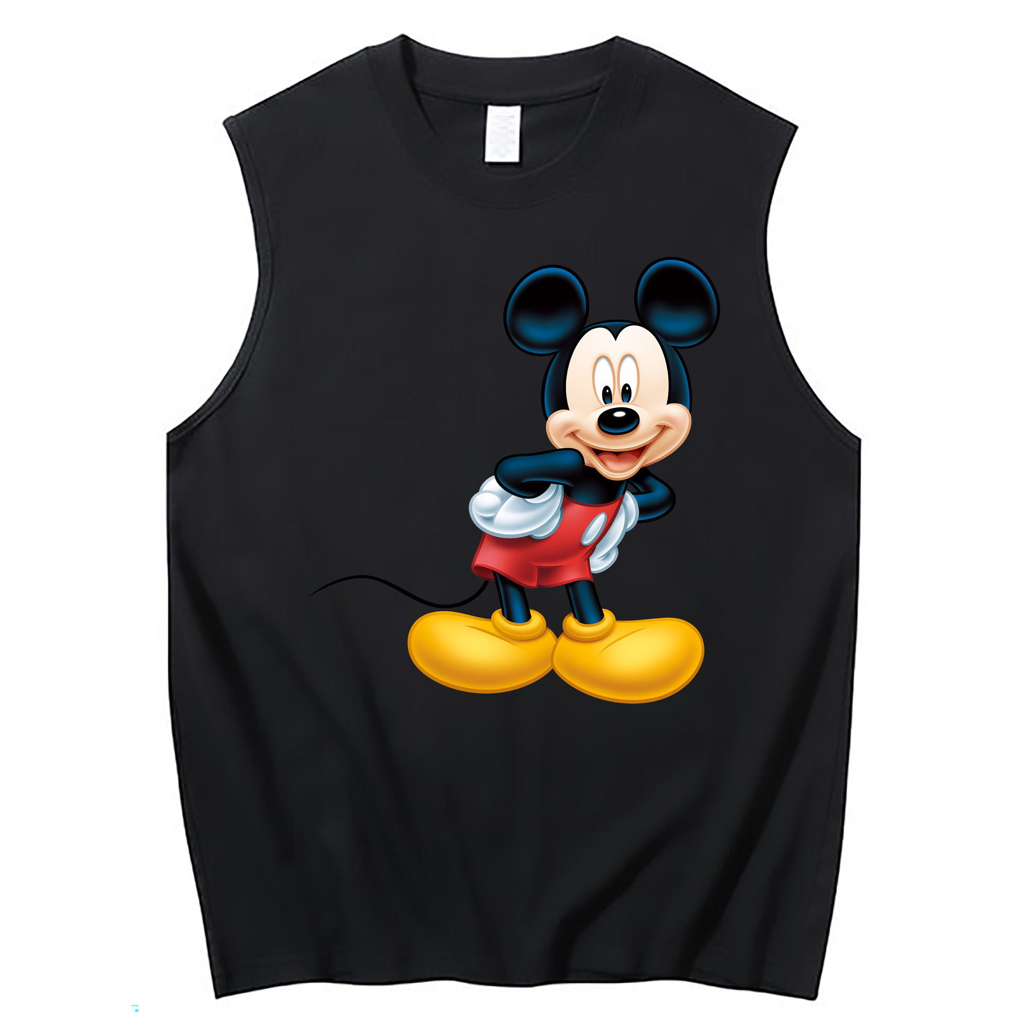 （画像用） ミッキーマウス Mickey Mouse コットン100％タンクトップ（フロントプリント）