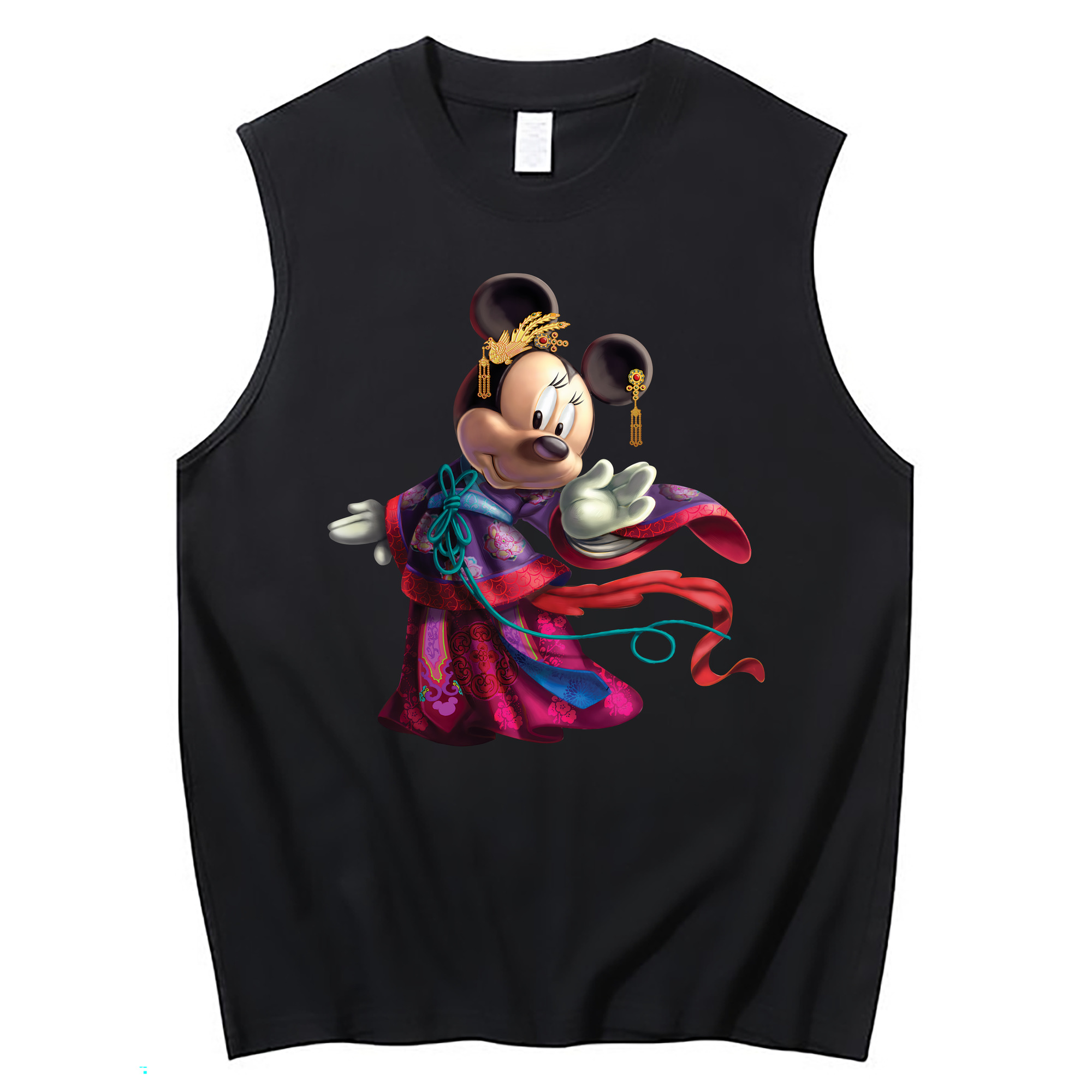 （画像用） ミッキーマウス Mickey Mouse コットン100％タンクトップ（フロントプリント）