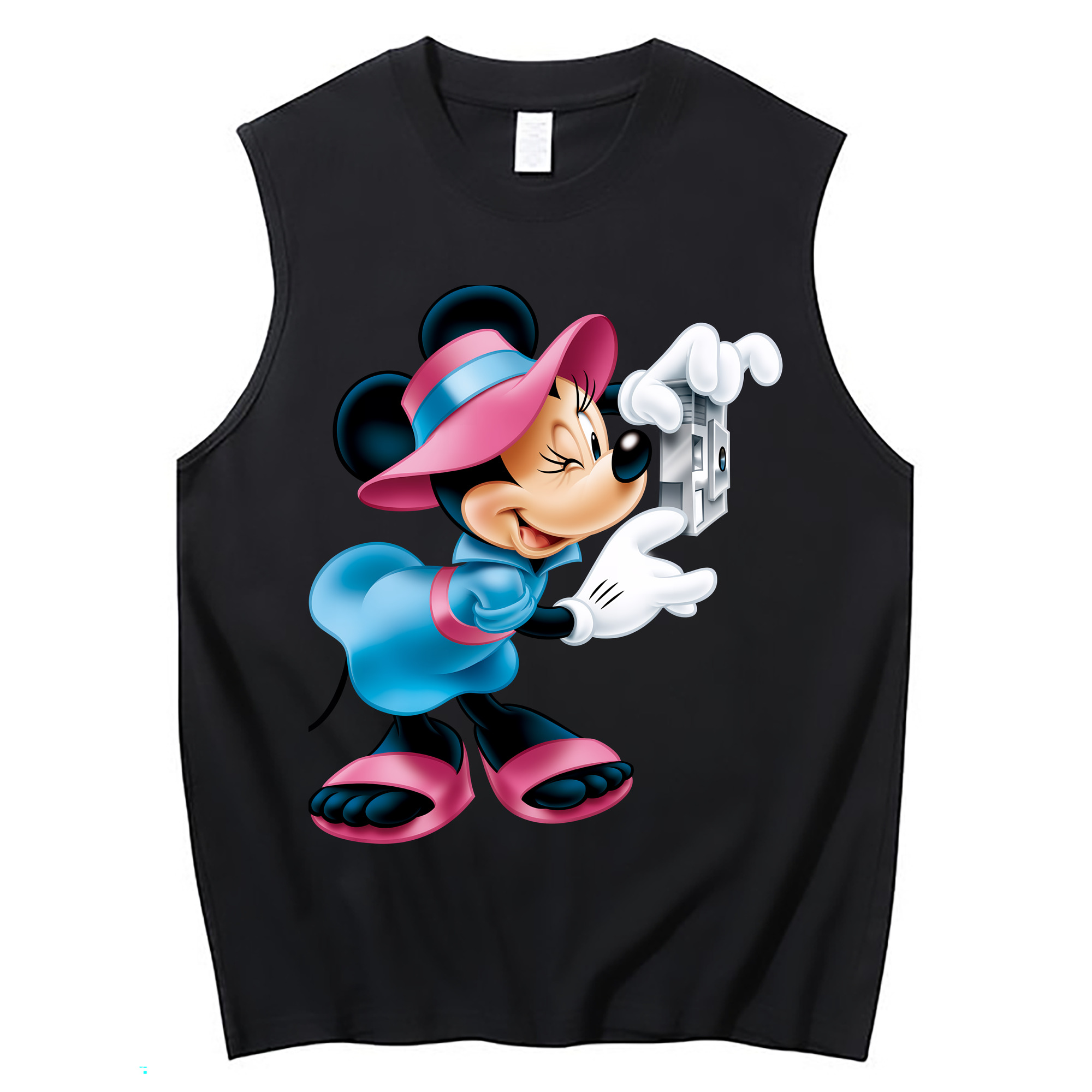 （画像用） ミッキーマウス Mickey Mouse コットン100％タンクトップ（フロントプリント）