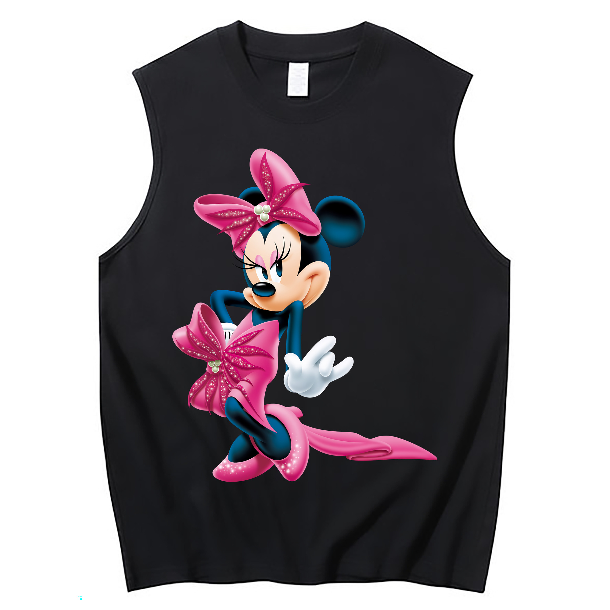 （画像用） ミッキーマウス Mickey Mouse コットン100％タンクトップ（フロントプリント）