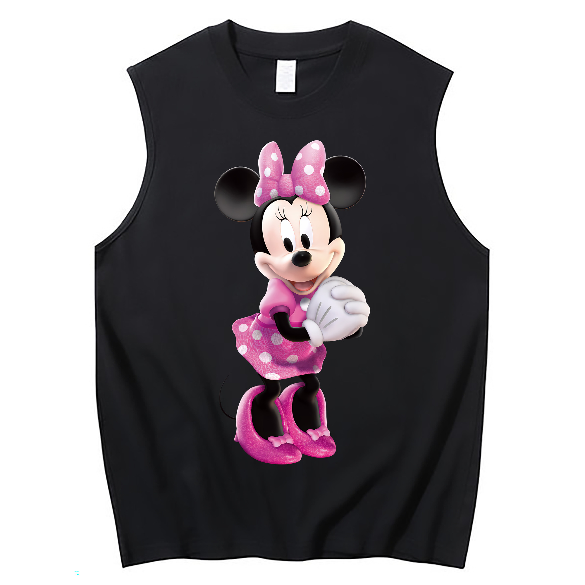 （画像用） ミッキーマウス Mickey Mouse コットン100％タンクトップ（フロントプリント）