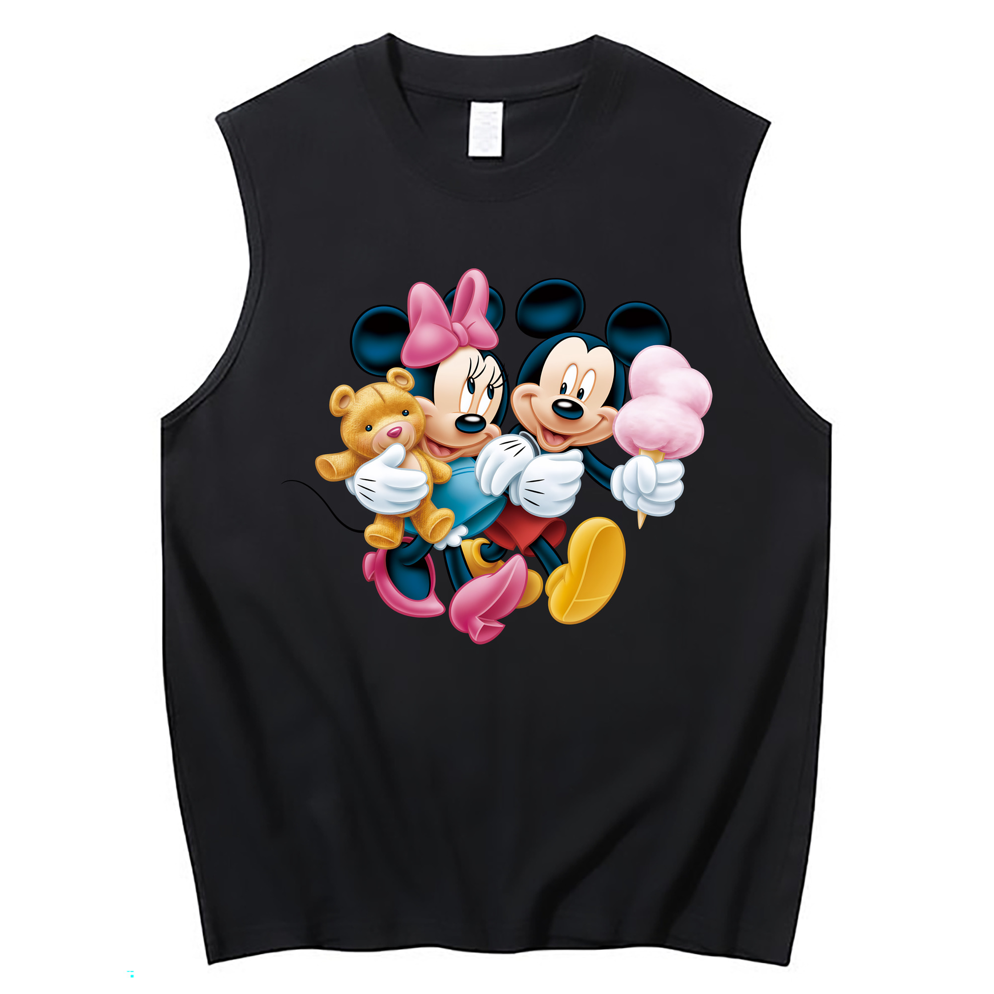 （画像用） ミッキーマウス Mickey Mouse コットン100％タンクトップ（フロントプリント）