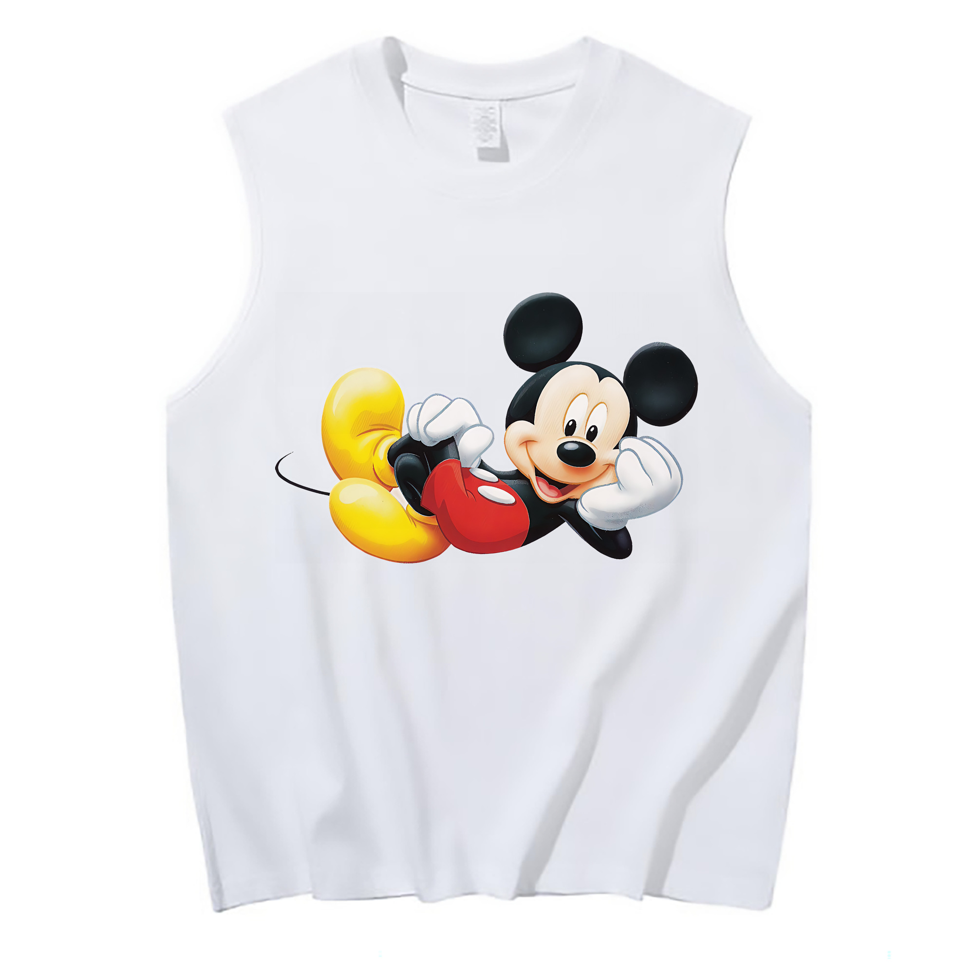 （画像用） ミッキーマウス Mickey Mouse コットン100％タンクトップ（フロントプリント）