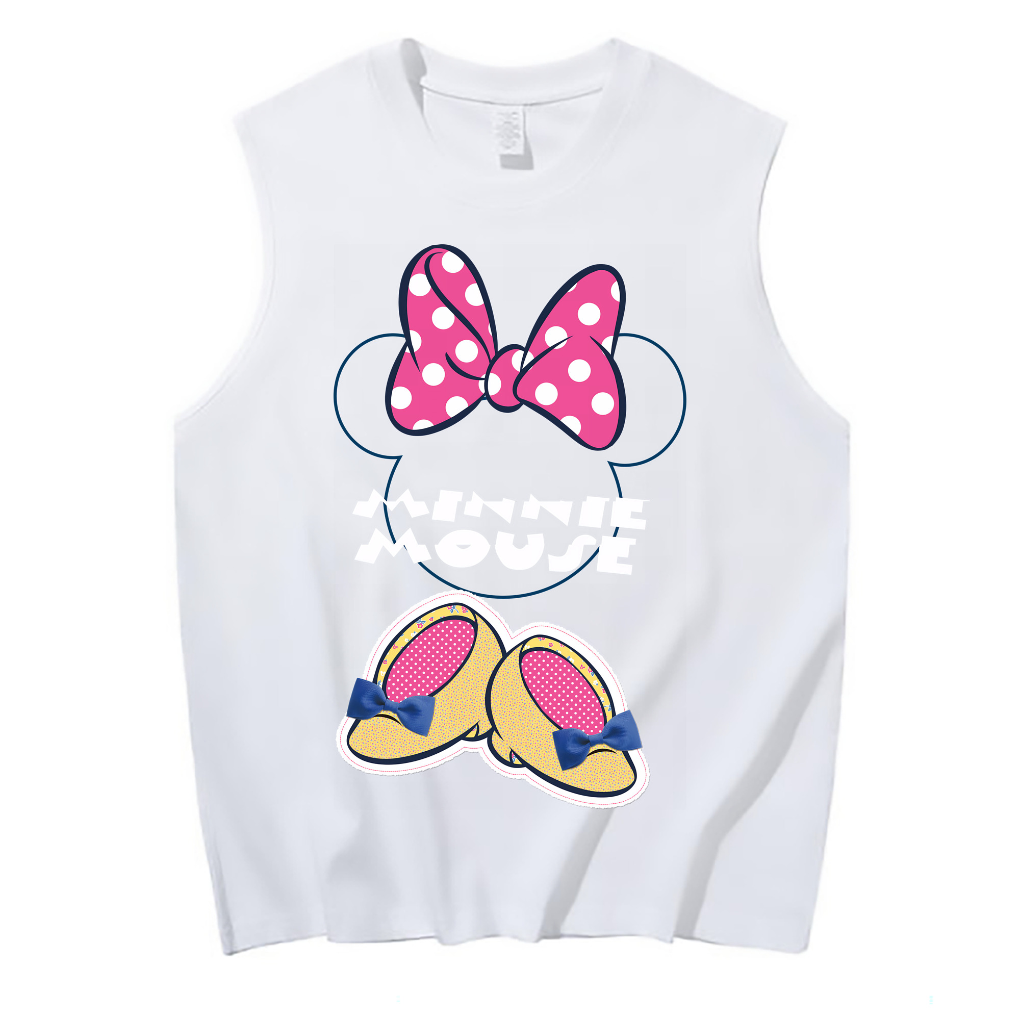 （画像用） ミッキーマウス Mickey Mouse コットン100％タンクトップ（フロントプリント）