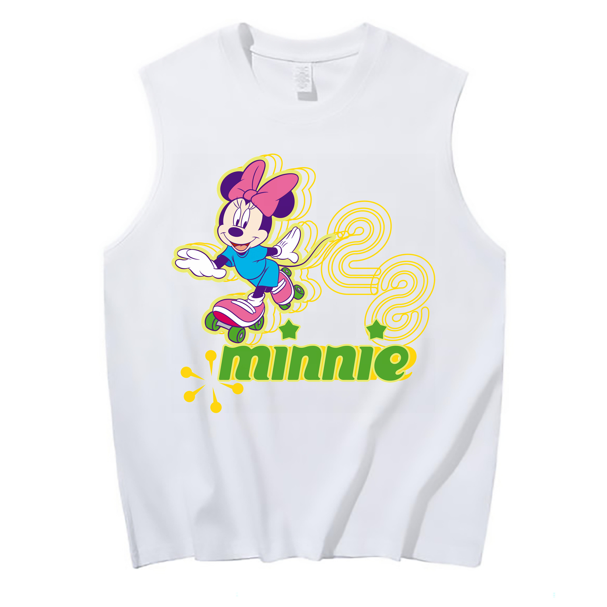 （画像用） ミッキーマウス Mickey Mouse コットン100％タンクトップ（フロントプリント）