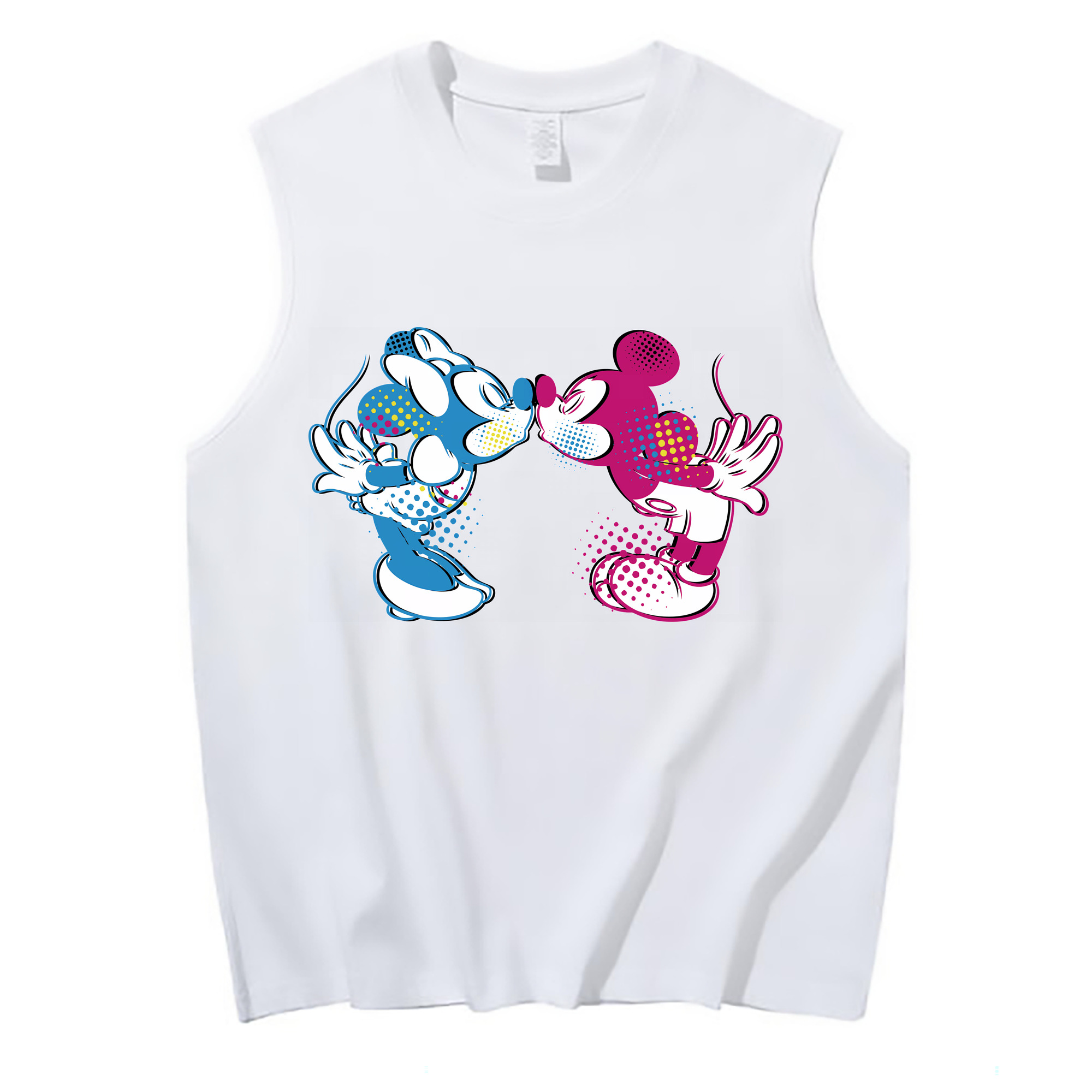 （画像用） ミッキーマウス Mickey Mouse コットン100％タンクトップ（フロントプリント）