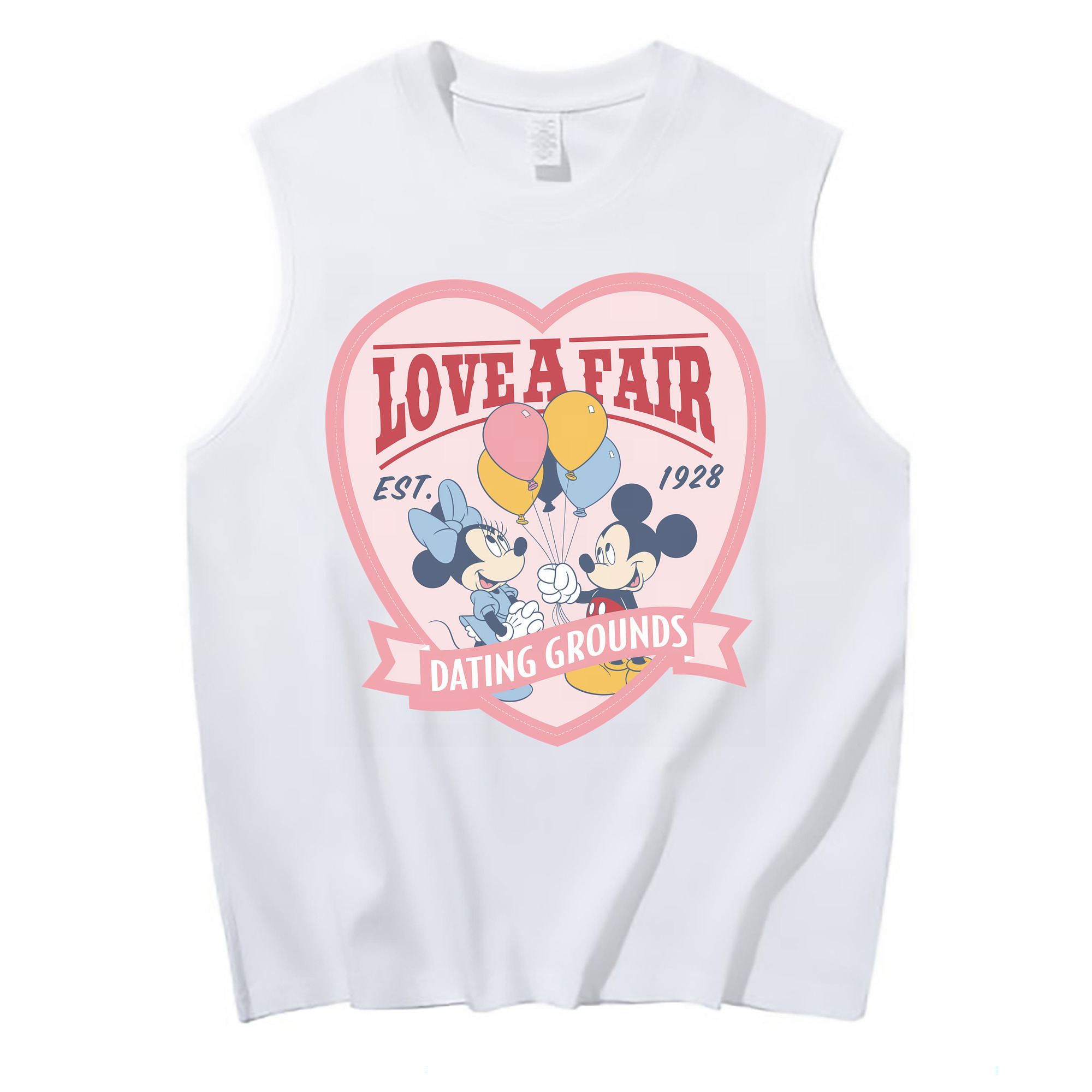 （画像用） ミッキーマウス Mickey Mouse コットン100％タンクトップ（フロントプリント）