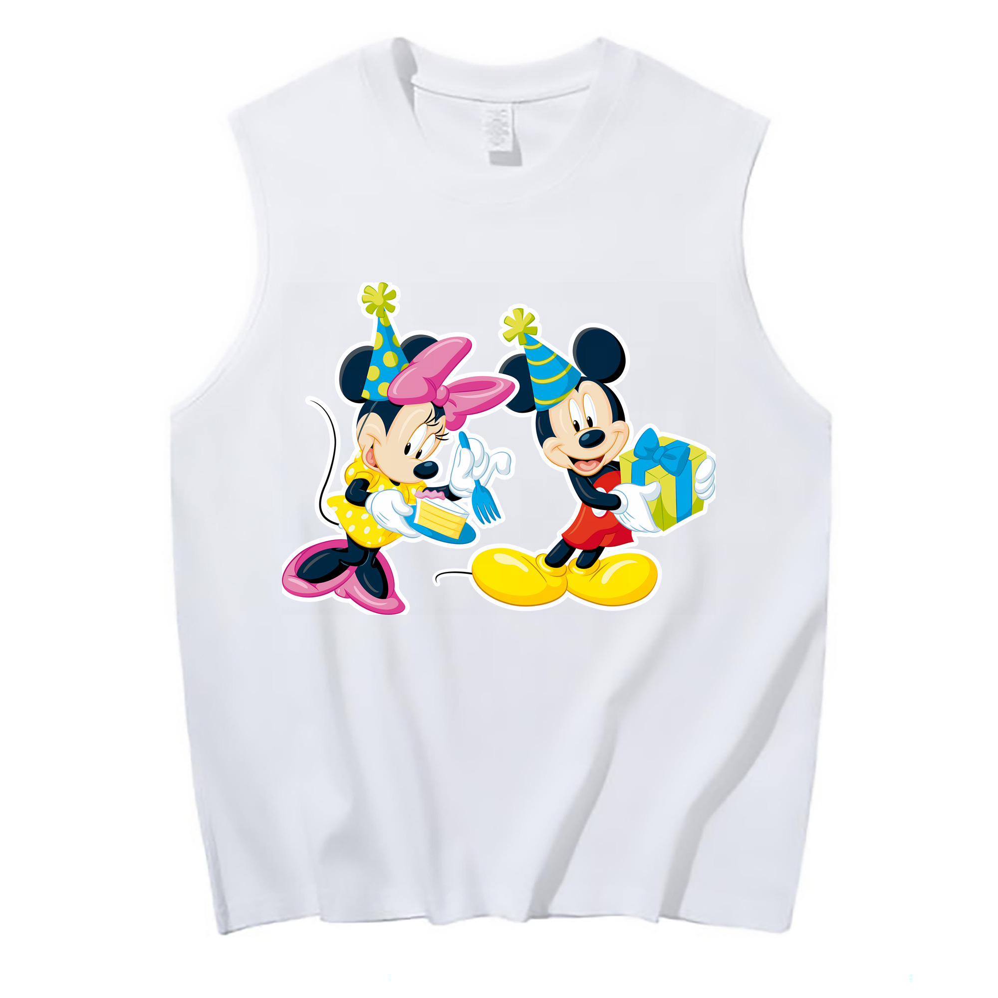 （画像用） ミッキーマウス Mickey Mouse コットン100％タンクトップ（フロントプリント）
