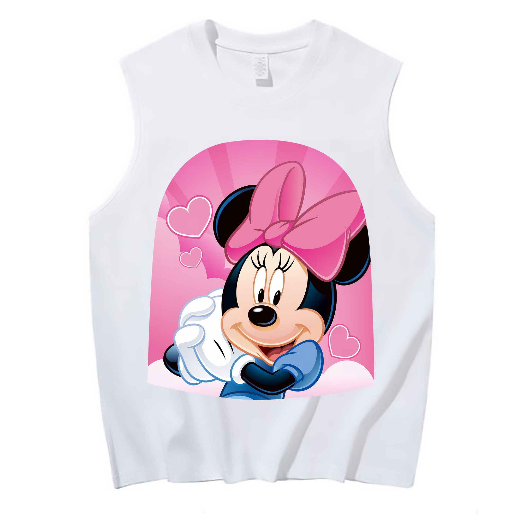 （画像用） ミッキーマウス Mickey Mouse コットン100％タンクトップ（フロントプリント）
