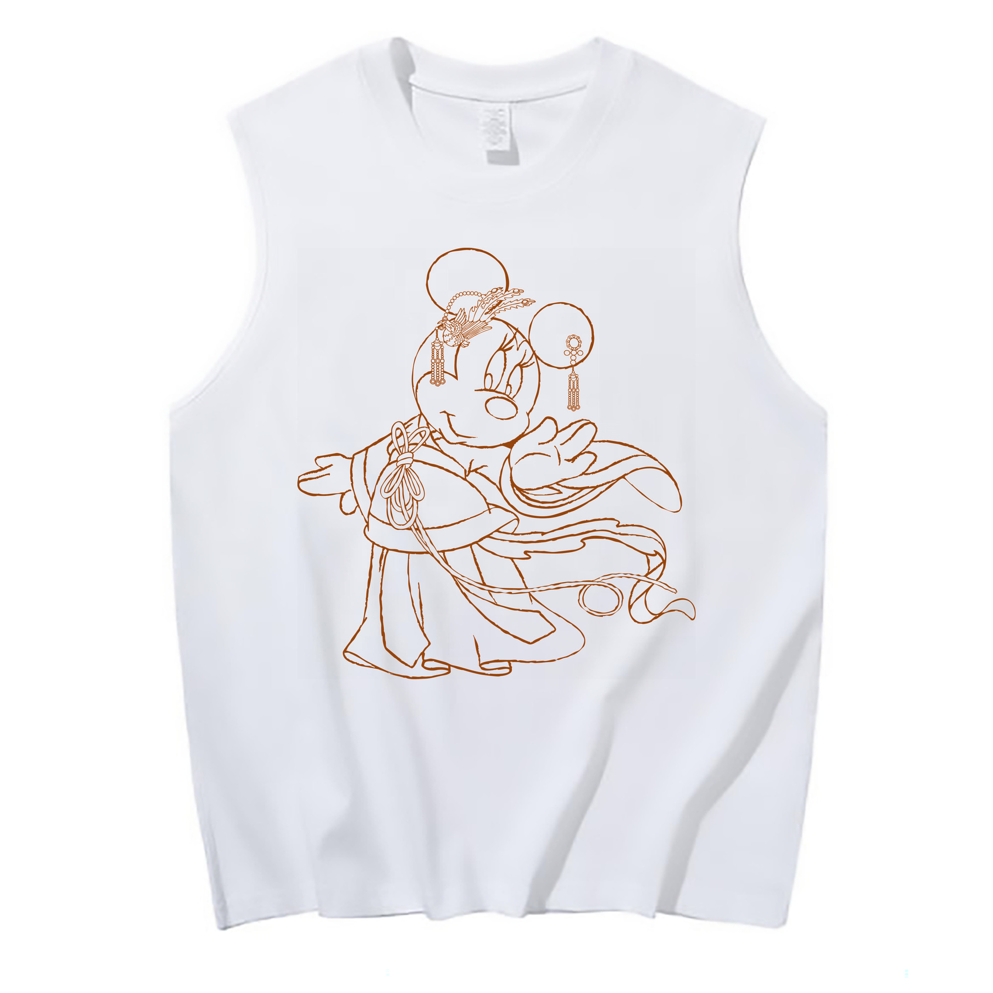 （画像用） ミッキーマウス Mickey Mouse コットン100％タンクトップ（フロントプリント）