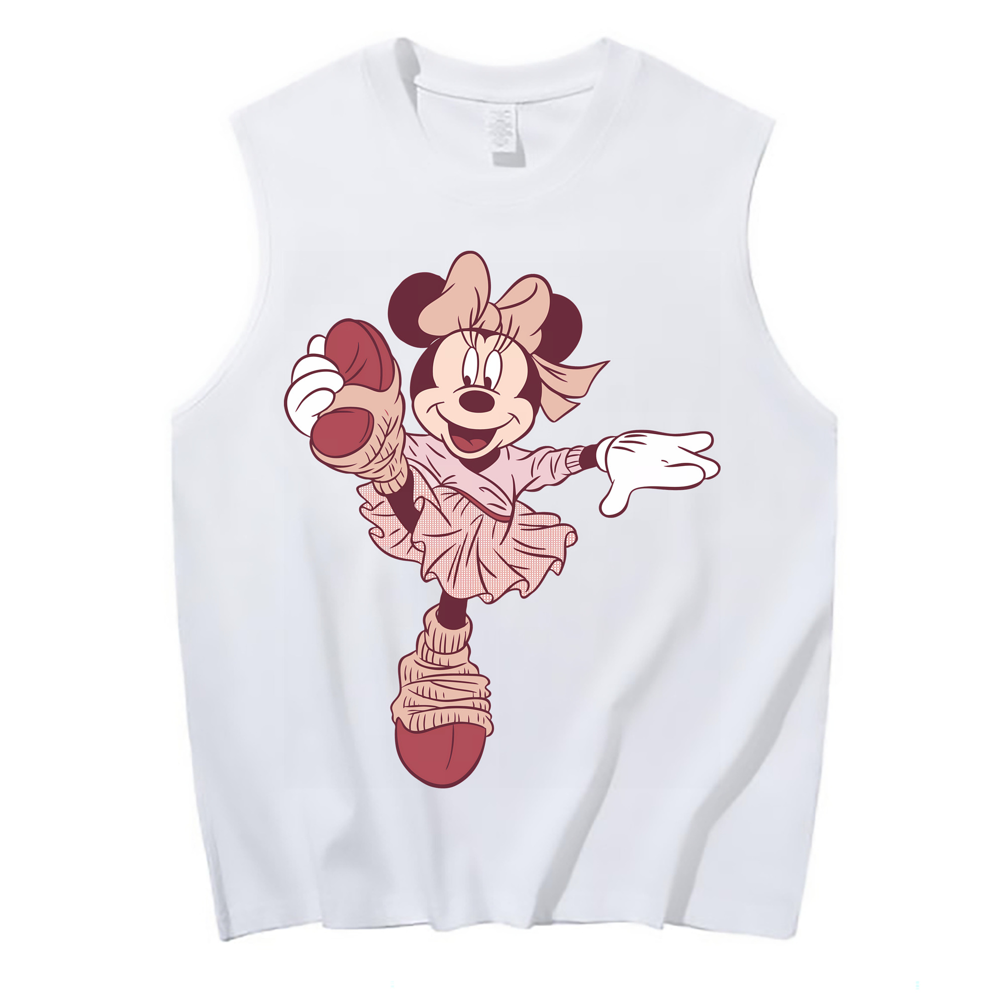 （画像用） ミッキーマウス Mickey Mouse コットン100％タンクトップ（フロントプリント）