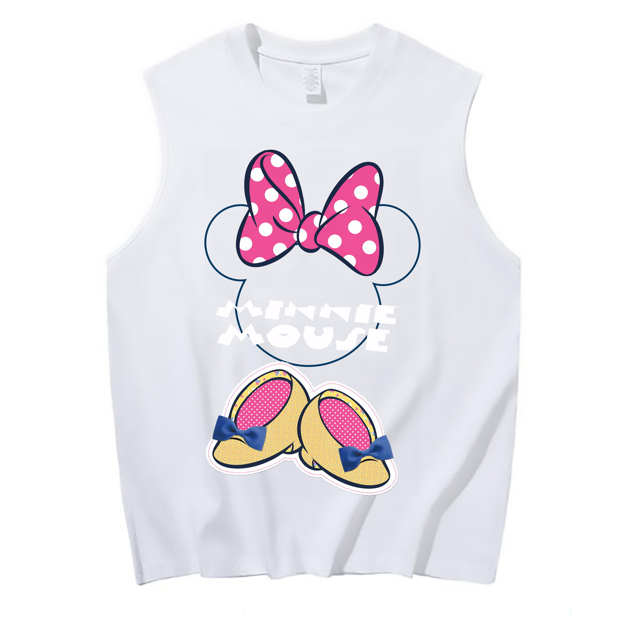 （画像用） ミッキーマウス Mickey Mouse コットン100％タンクトップ（フロントプリント）