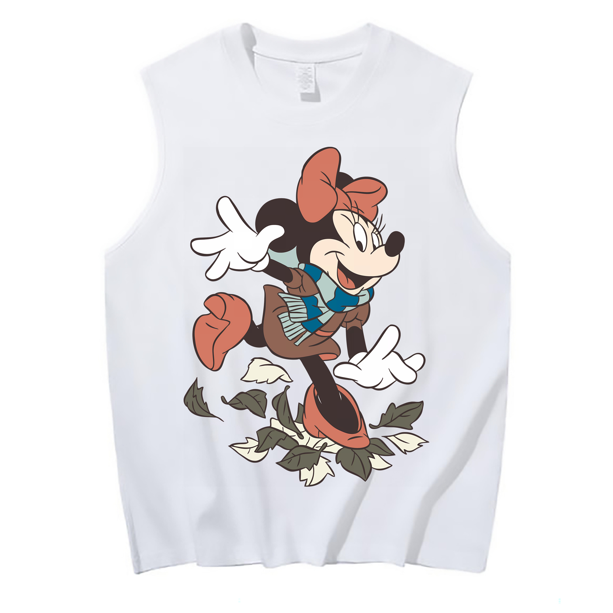 （画像用） ミッキーマウス Mickey Mouse コットン100％タンクトップ（フロントプリント）