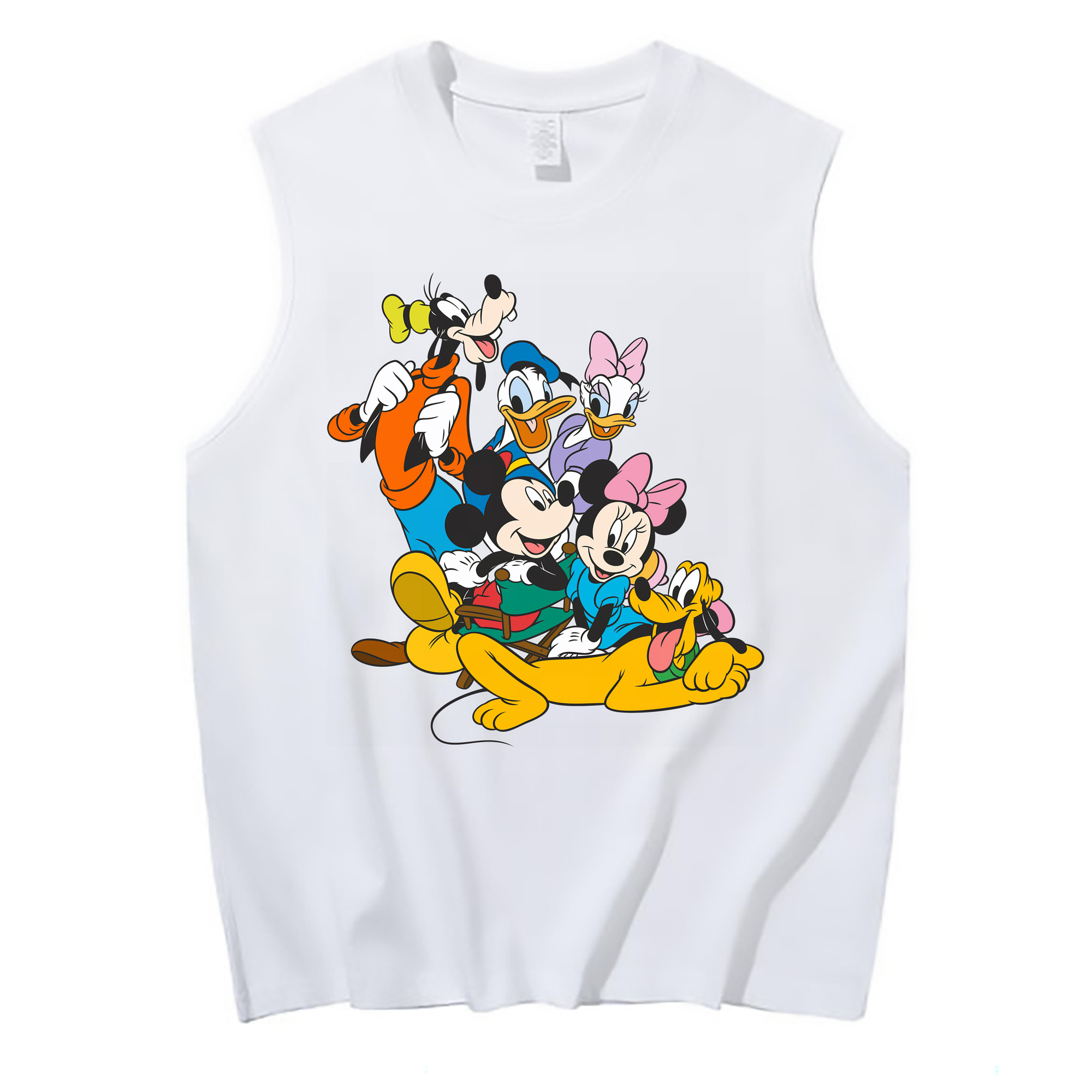 ミッキーマウス Mickey Mouse コットン100％タンクトップ（フロントプリント）