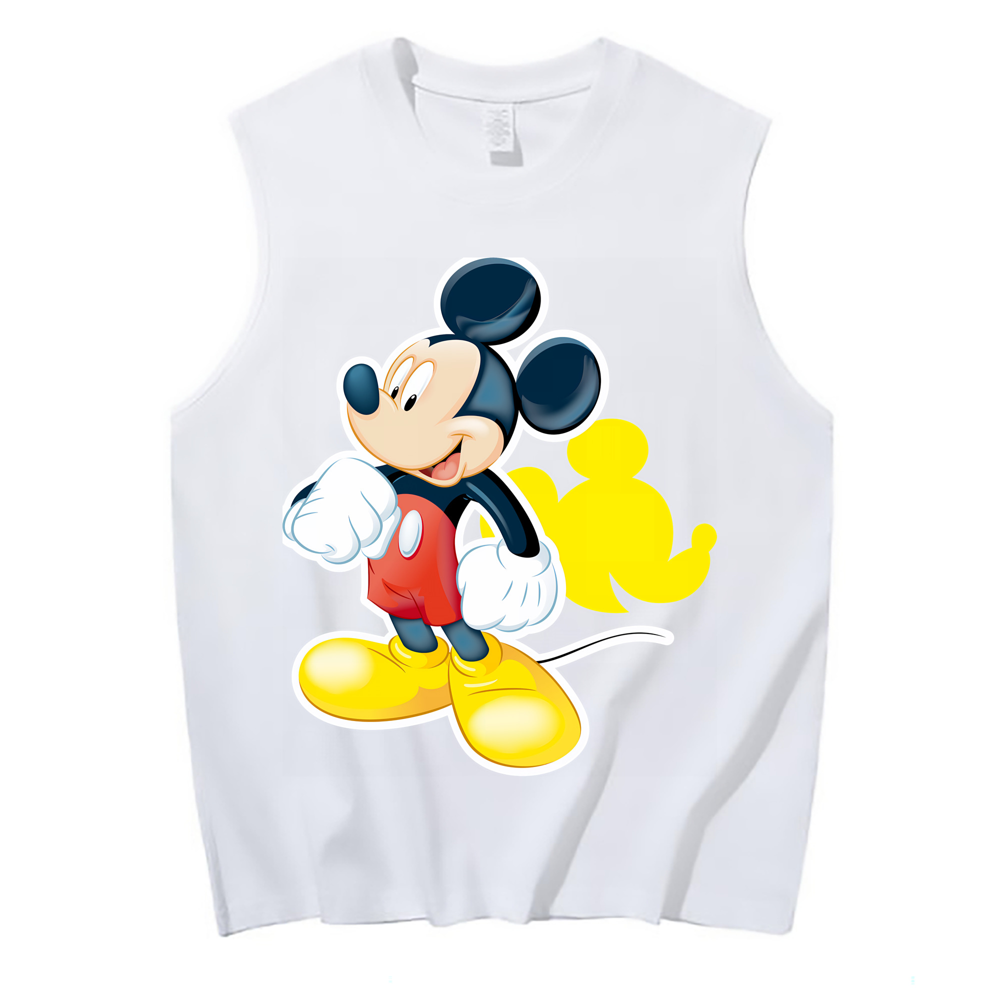 ミッキーマウス Mickey Mouse コットン100％タンクトップ（フロントプリント）