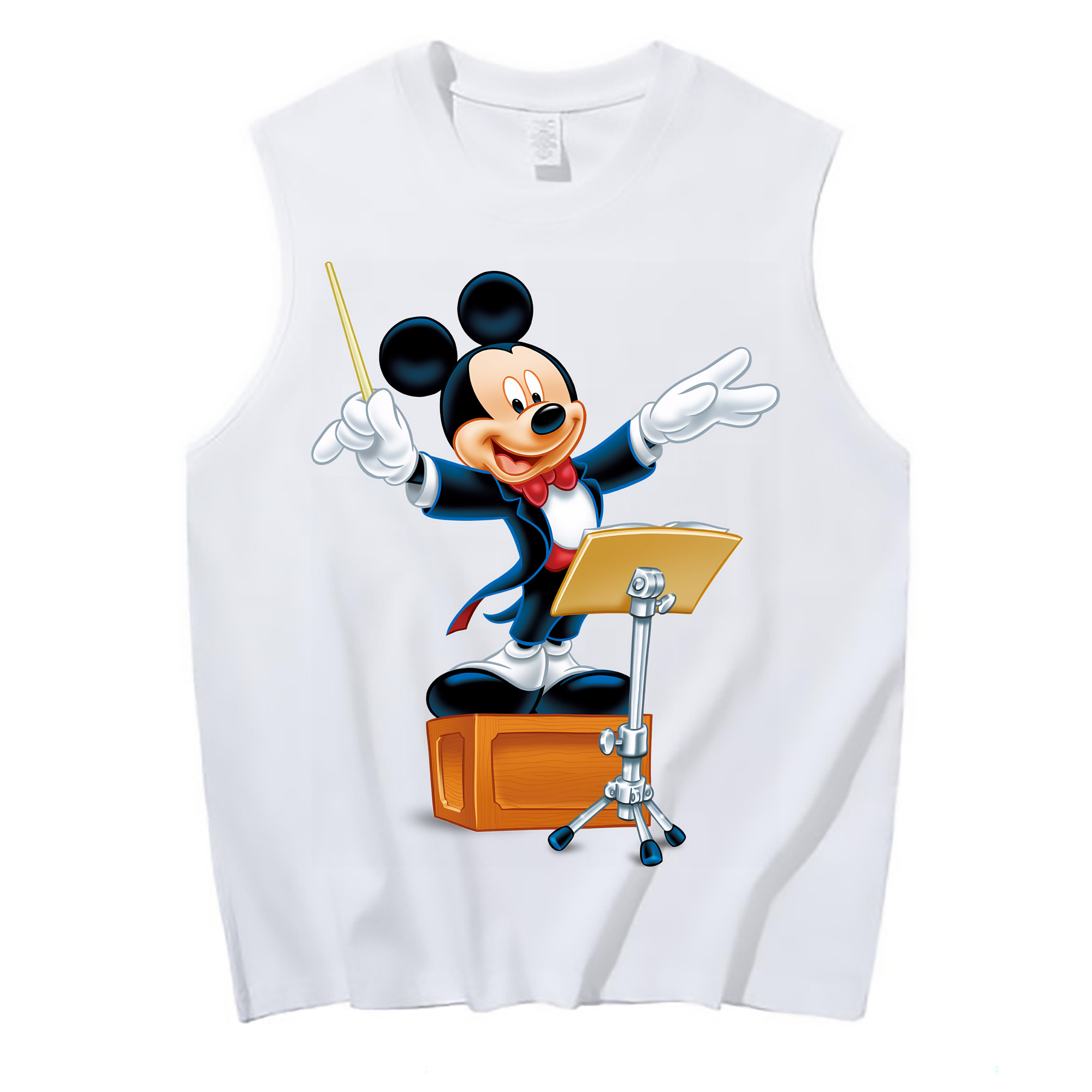 ミッキーマウス Mickey Mouse コットン100％タンクトップ（フロントプリント）
