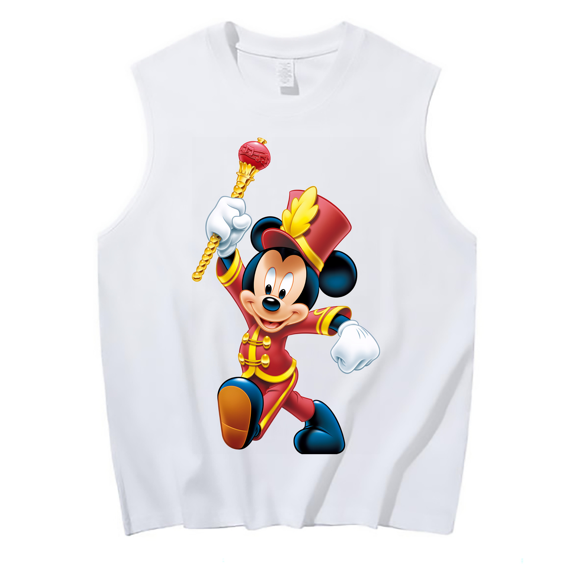 ミッキーマウス Mickey Mouse コットン100％タンクトップ（フロントプリント）