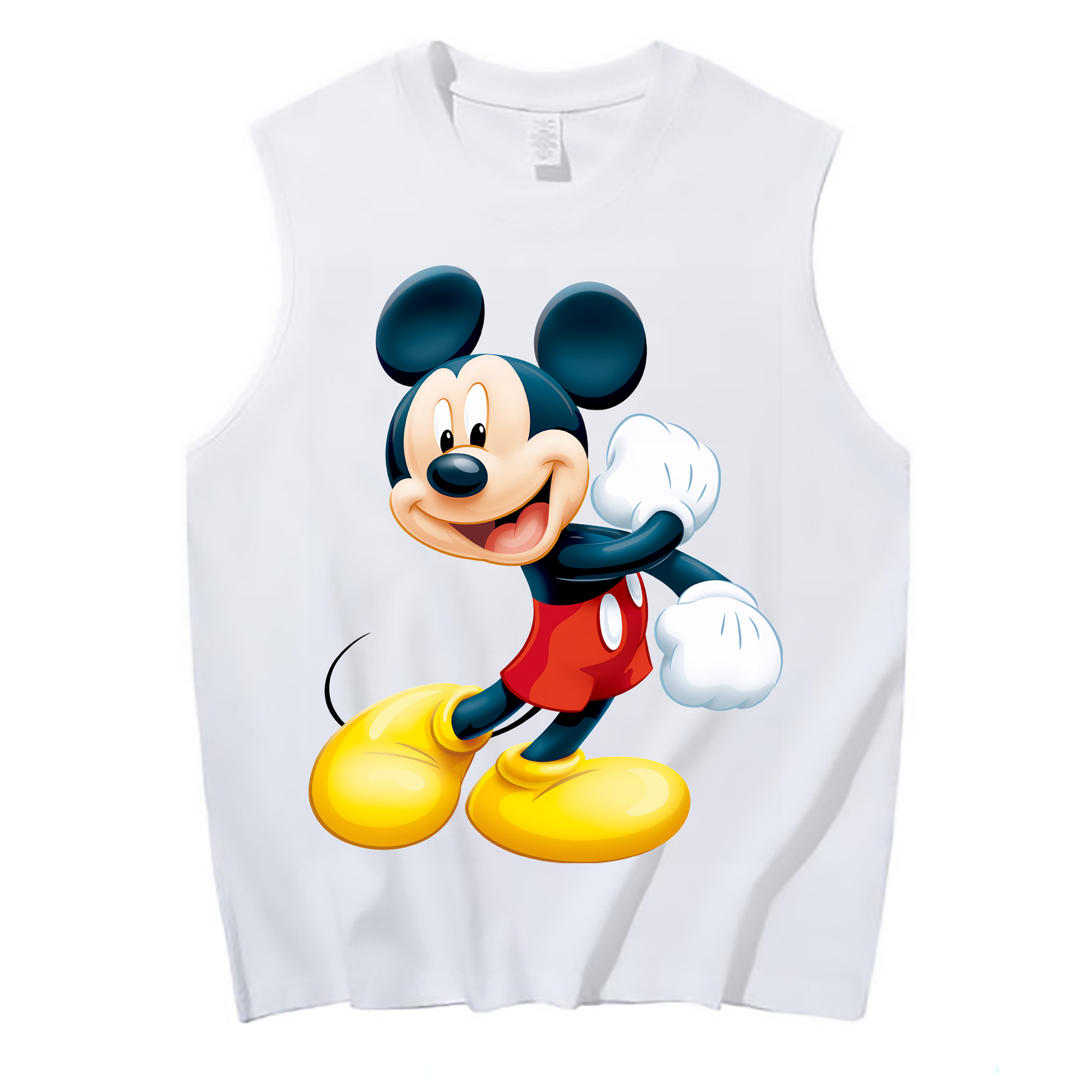 （画像用） ミッキーマウス Mickey Mouse コットン100％タンクトップ（フロントプリント）
