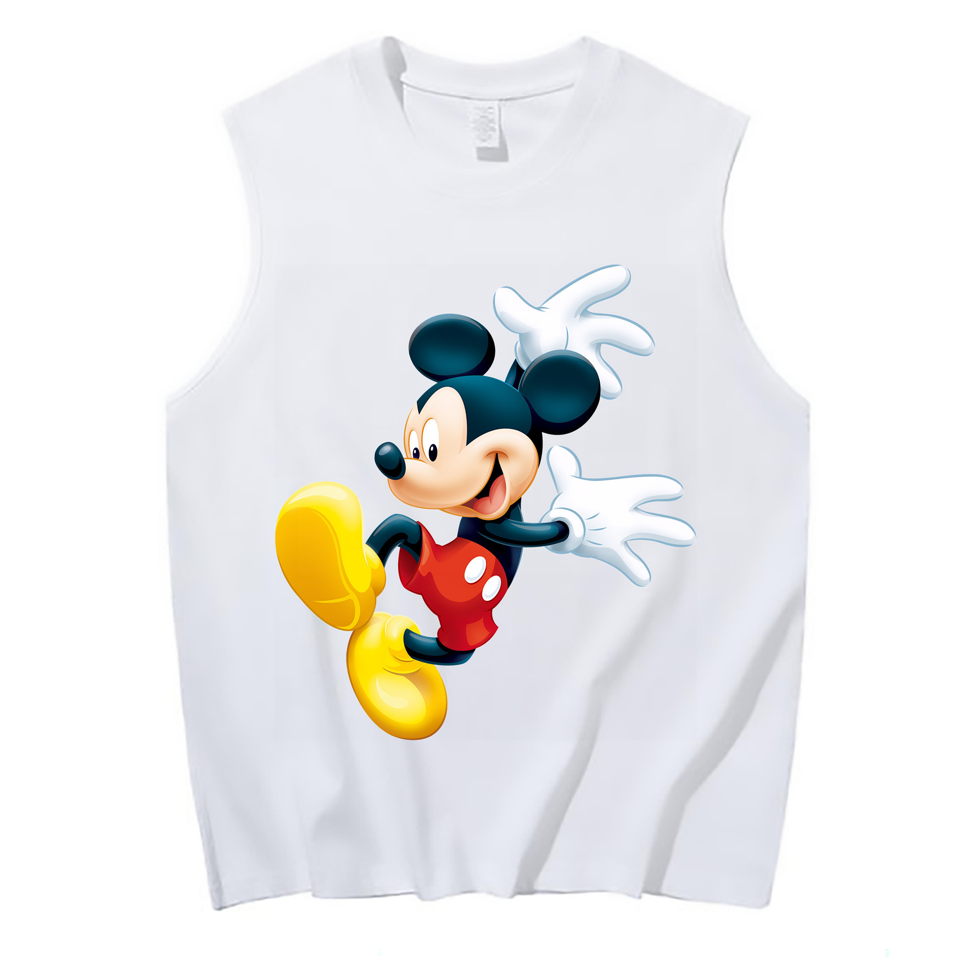 （画像用） ミッキーマウス Mickey Mouse コットン100％タンクトップ（フロントプリント）