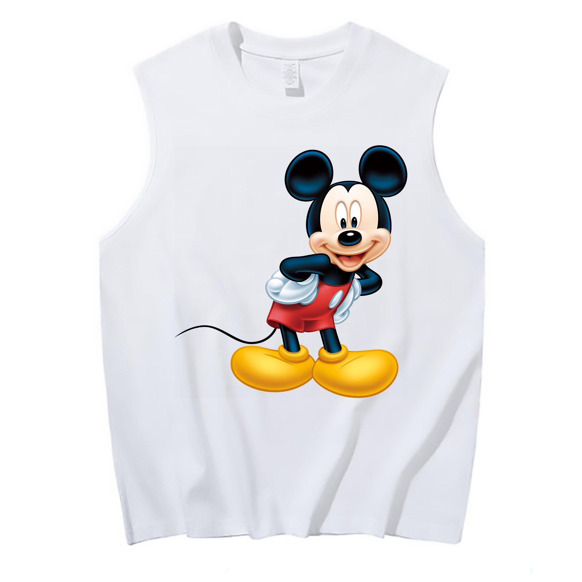 （画像用） ミッキーマウス Mickey Mouse コットン100％タンクトップ（フロントプリント）