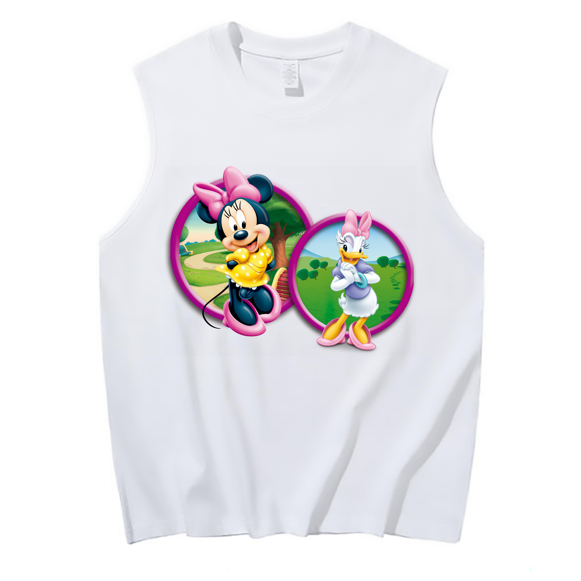 （画像用） ミッキーマウス Mickey Mouse コットン100％タンクトップ（フロントプリント）