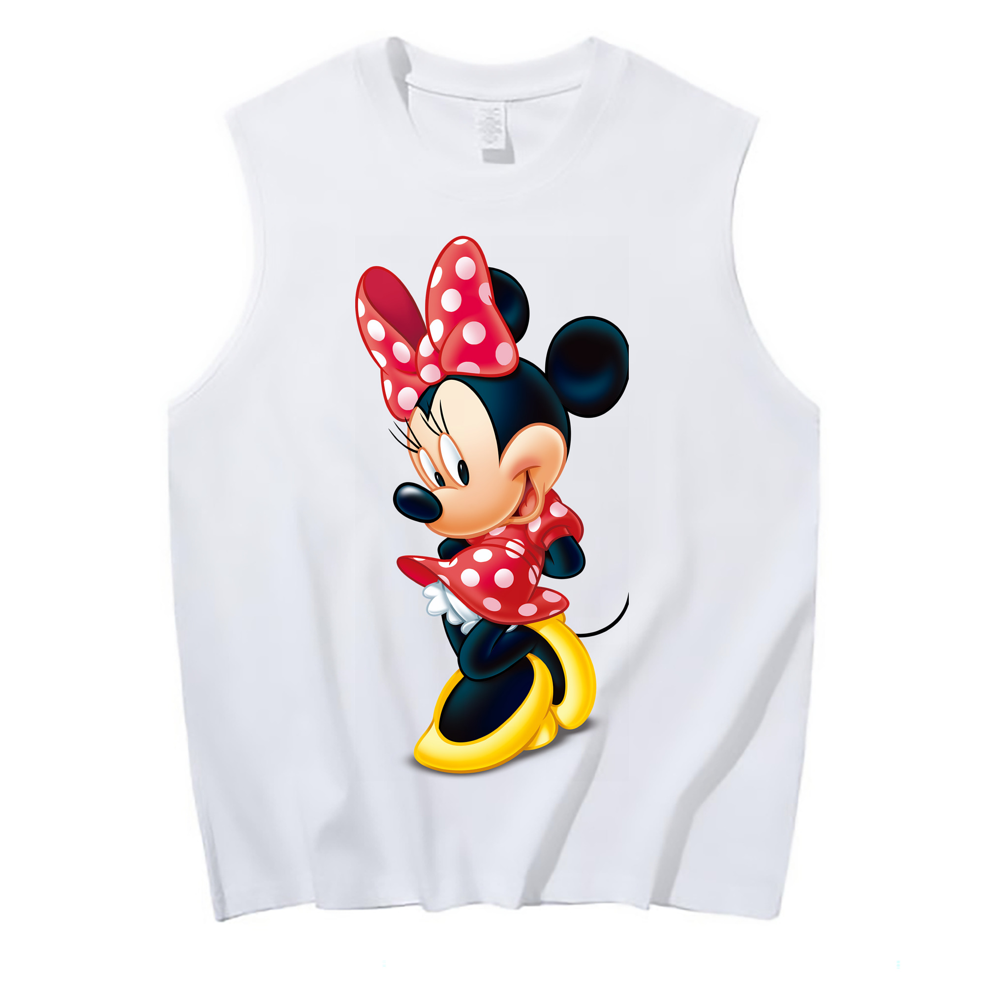 （画像用） ミッキーマウス Mickey Mouse コットン100％タンクトップ（フロントプリント）