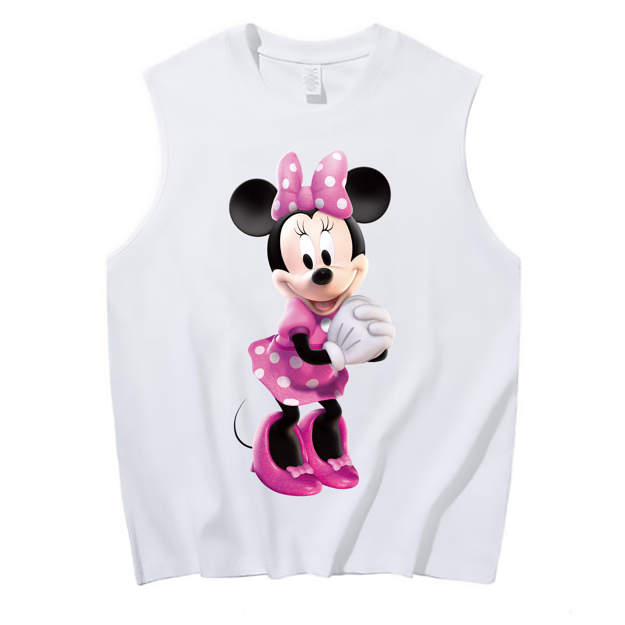 （画像用） ミッキーマウス Mickey Mouse コットン100％タンクトップ（フロントプリント）