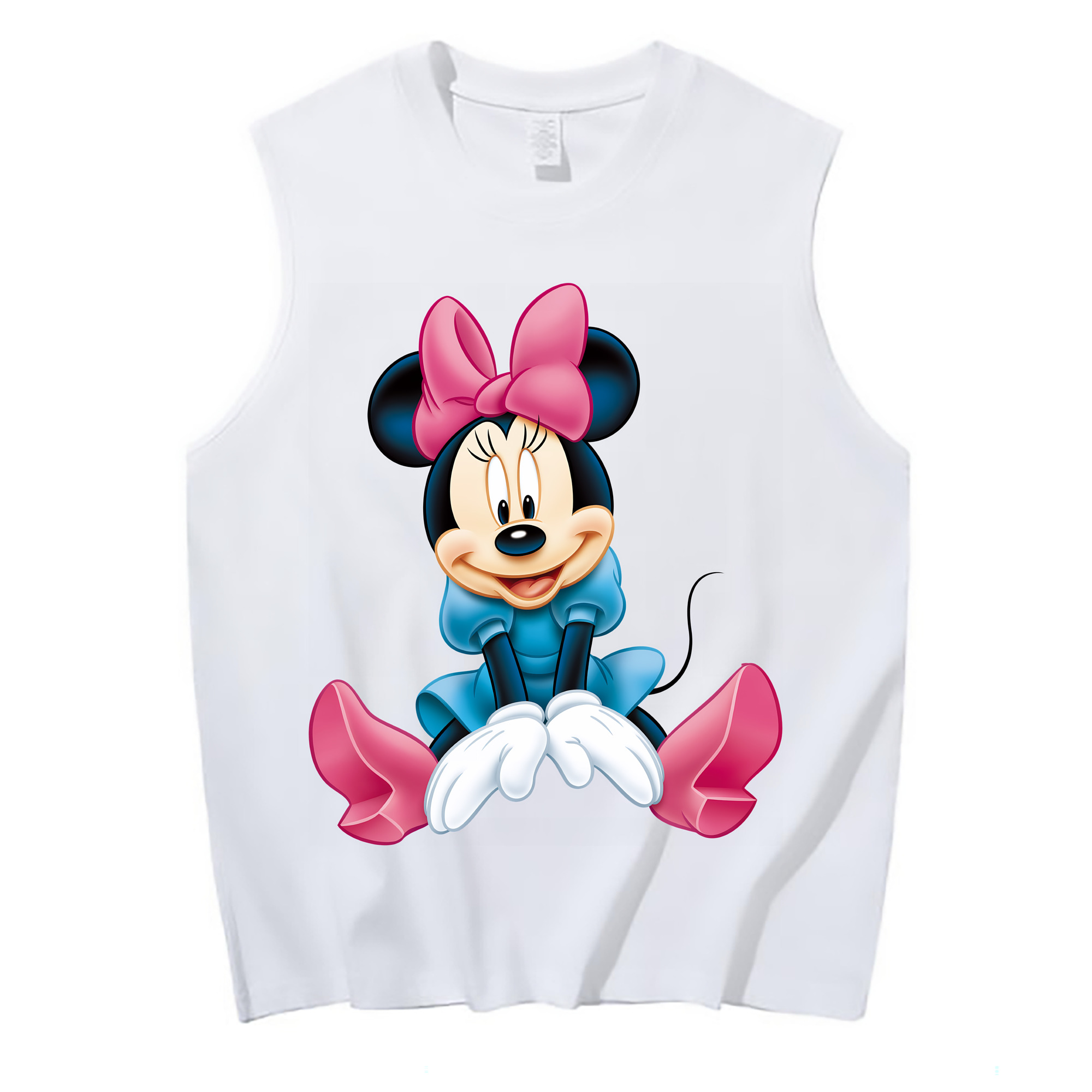 （画像用） ミッキーマウス Mickey Mouse コットン100％タンクトップ（フロントプリント）