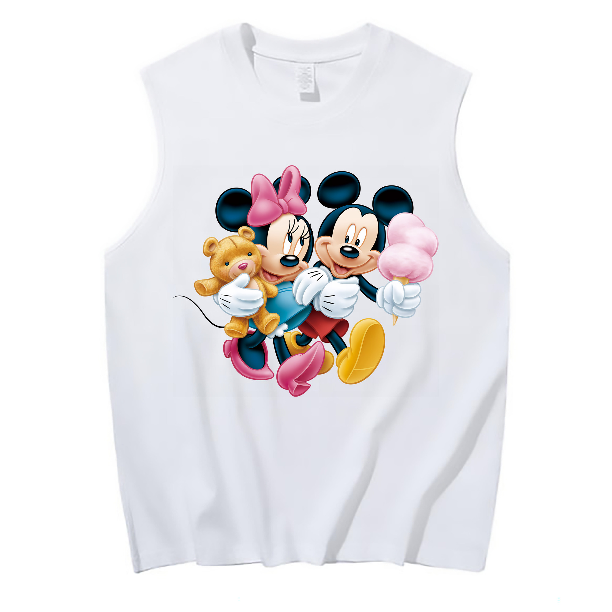 （画像用） ミッキーマウス Mickey Mouse コットン100％タンクトップ（フロントプリント）