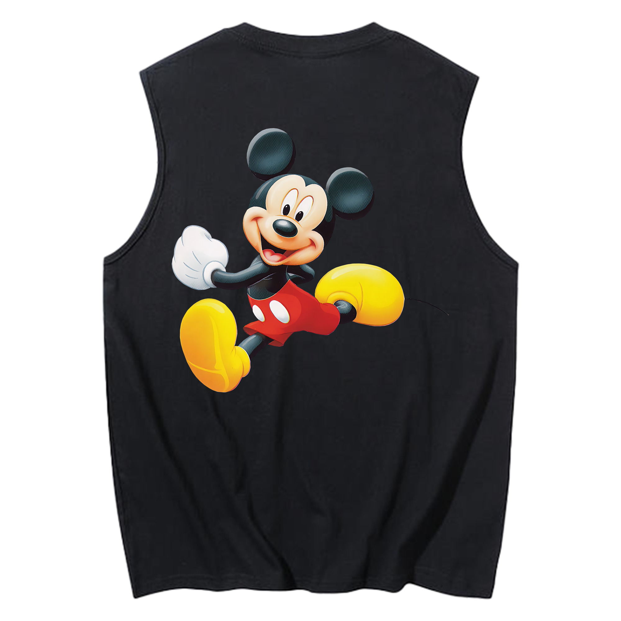ミッキーマウス Mickey Mouse コットン100％タンクトップ（背面プリント）
