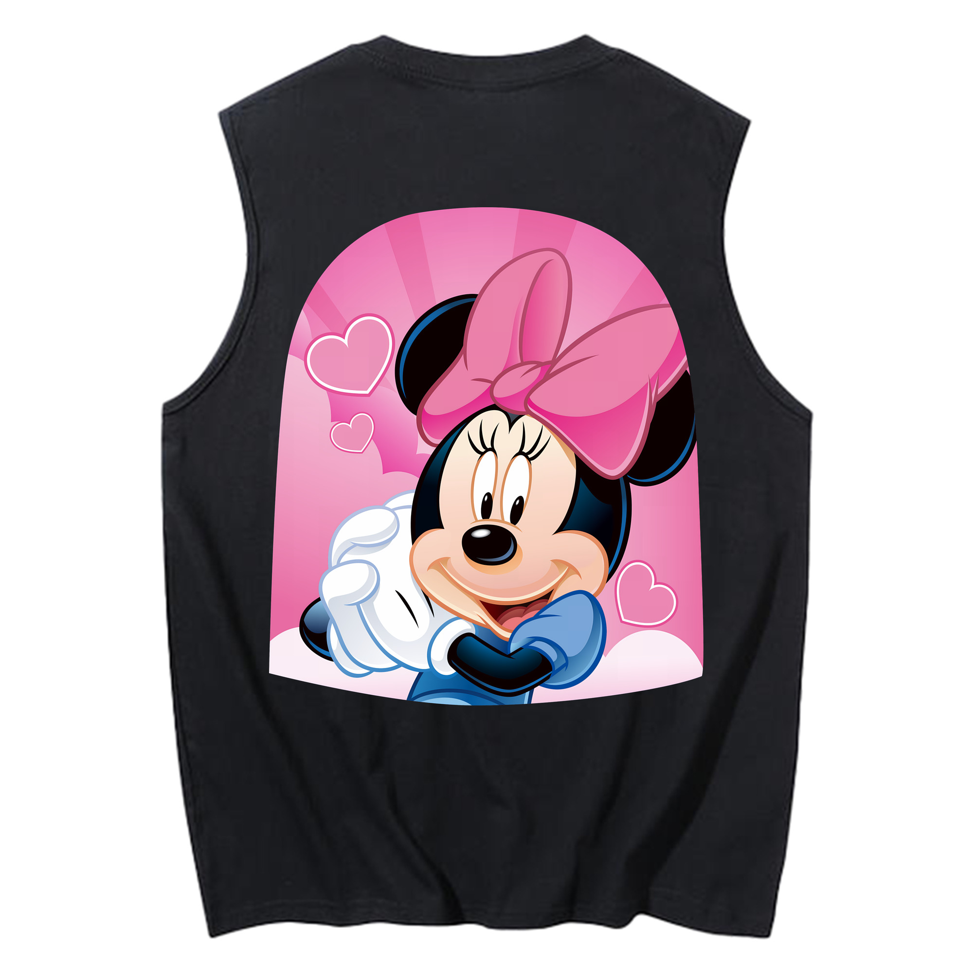 ミッキーマウス Mickey Mouse コットン100％タンクトップ（背面プリント）