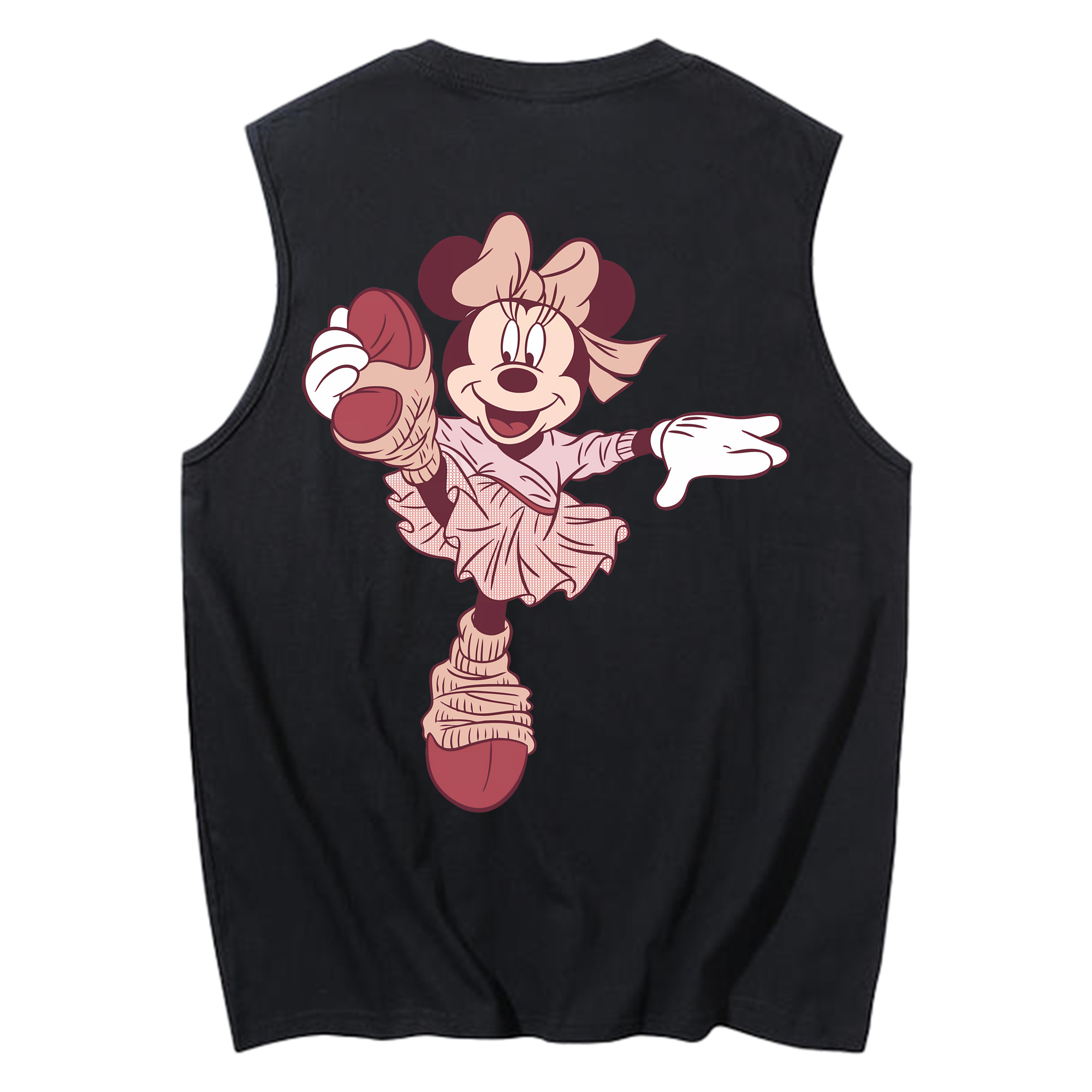 ミッキーマウス Mickey Mouse コットン100％タンクトップ（背面プリント）