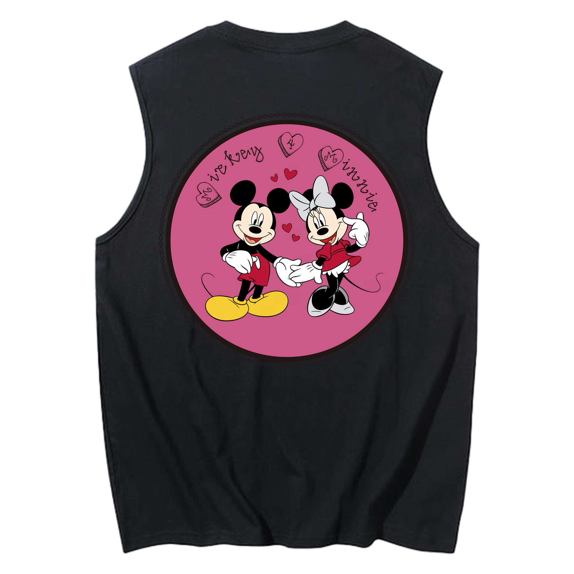 ミッキーマウス Mickey Mouse コットン100％タンクトップ（背面プリント）