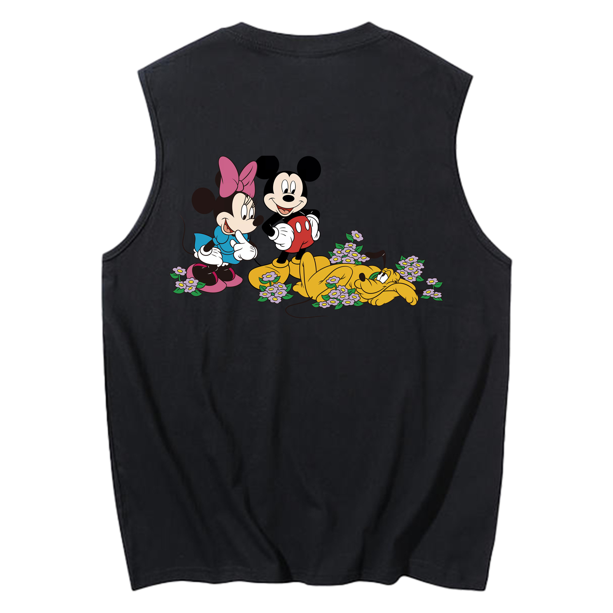 （画像用） ミッキーマウス Mickey Mouse コットン100％タンクトップ（背面プリント）