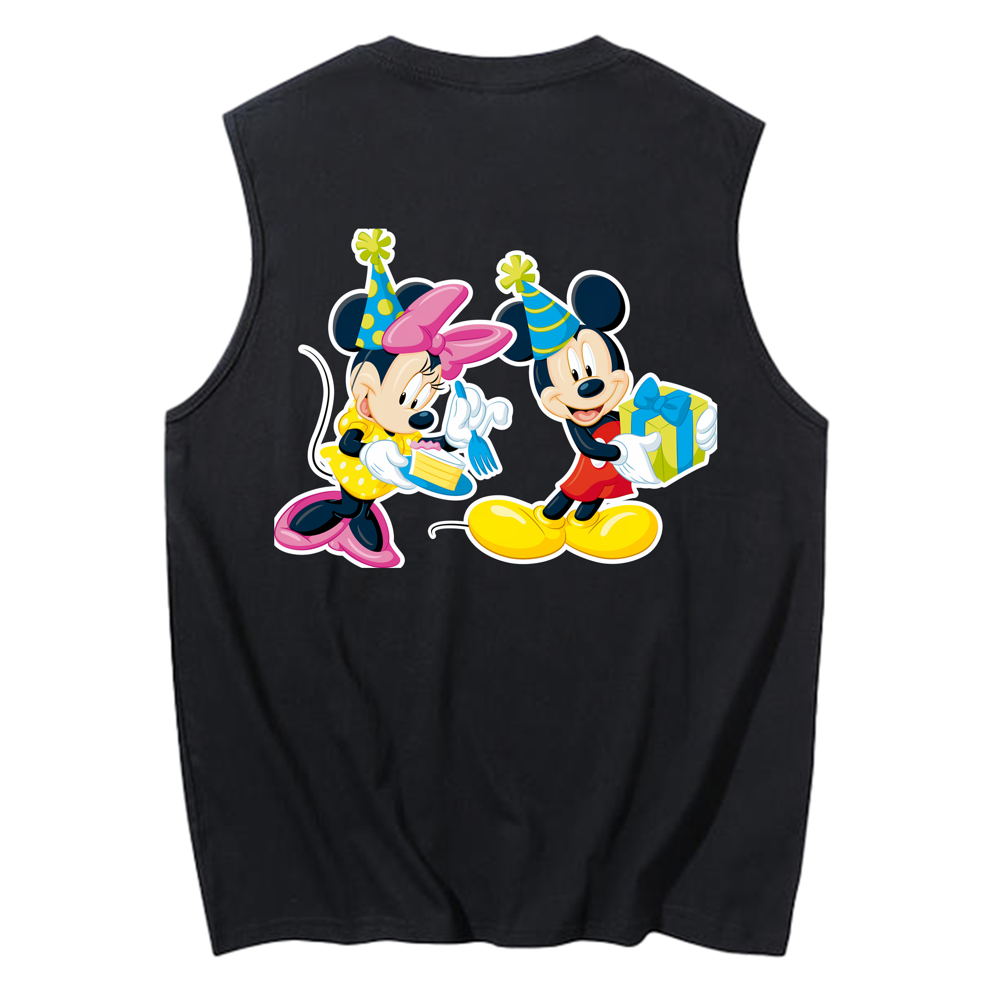ミッキーマウス Mickey Mouse コットン100％タンクトップ（背面プリント）