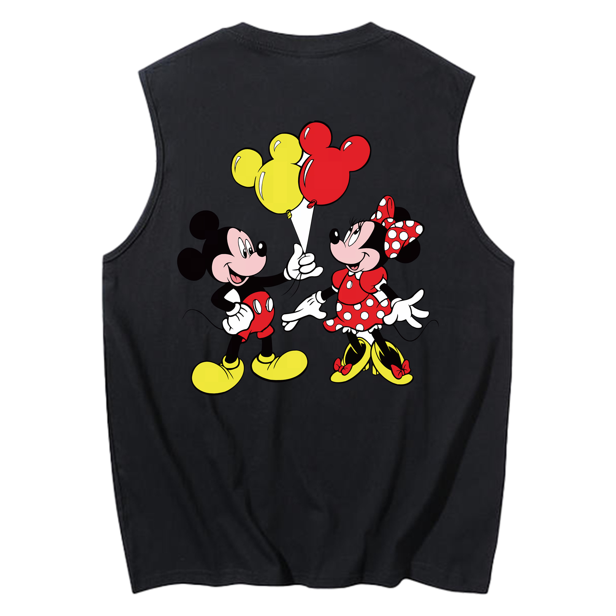 ミッキーマウス Mickey Mouse コットン100％タンクトップ（背面プリント）